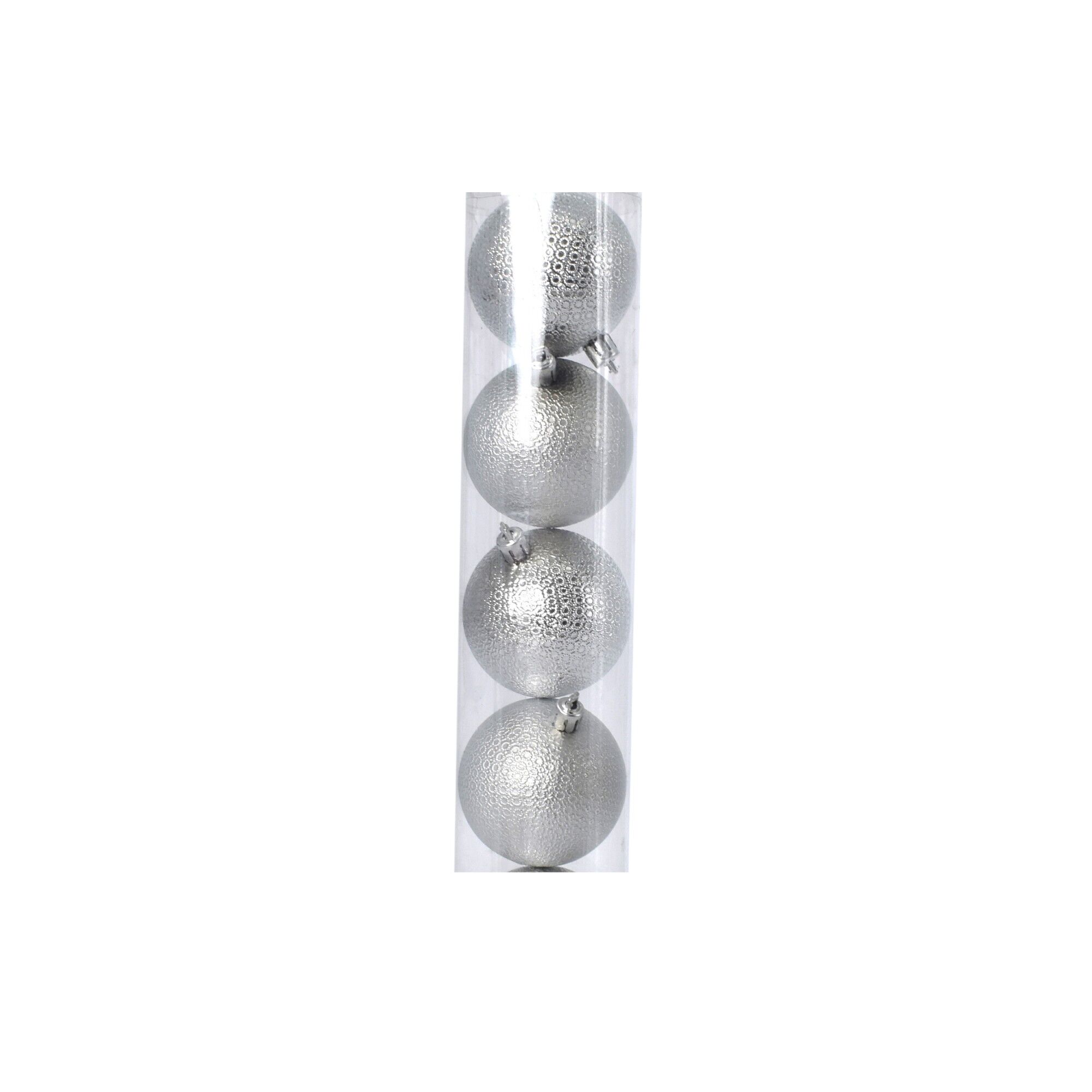 Set 6 globuri decorative de Craciun, sistem antispargere, culoare argintiu, 807733