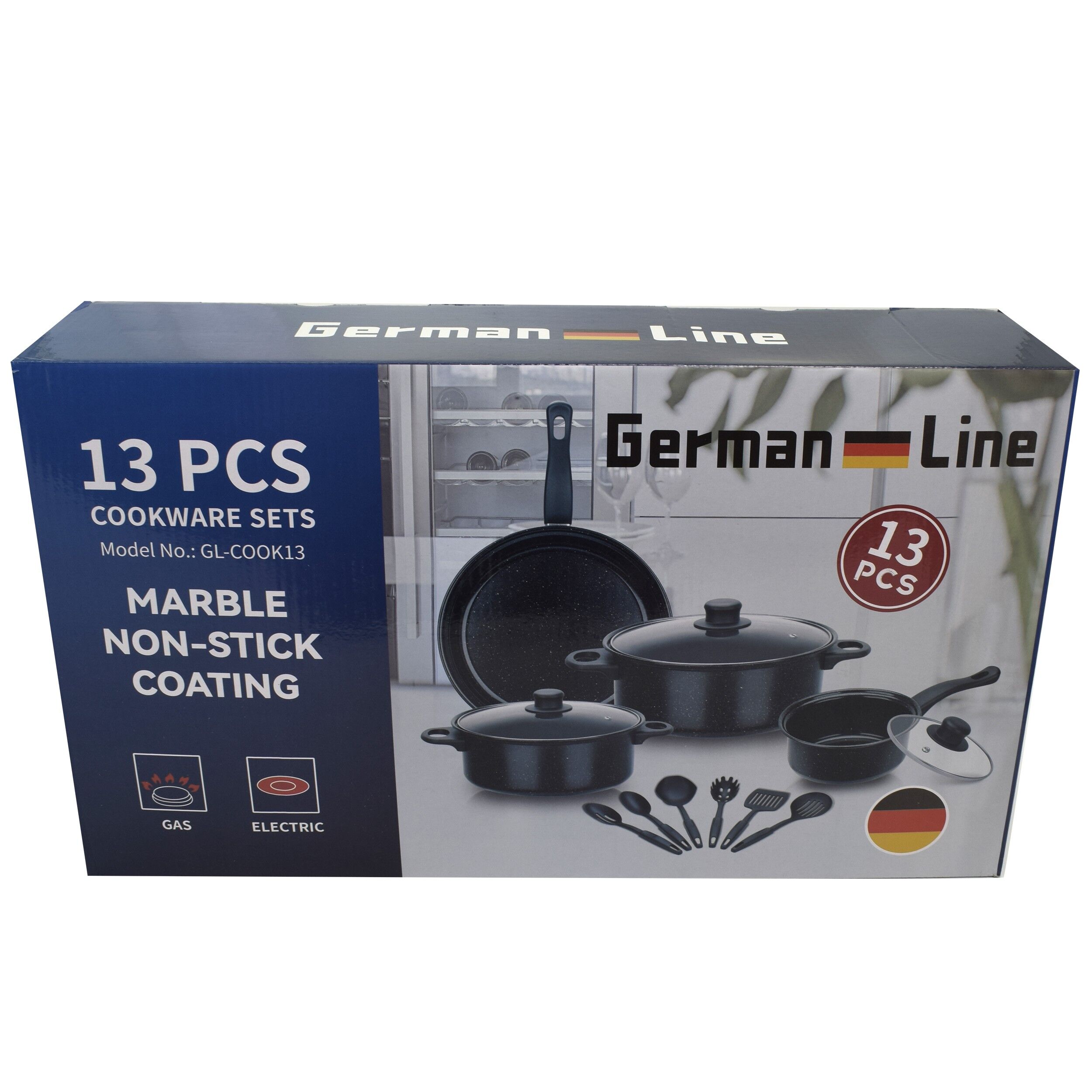 Set Oale si ustensile GermanLine, 13 piese, negru, 49113