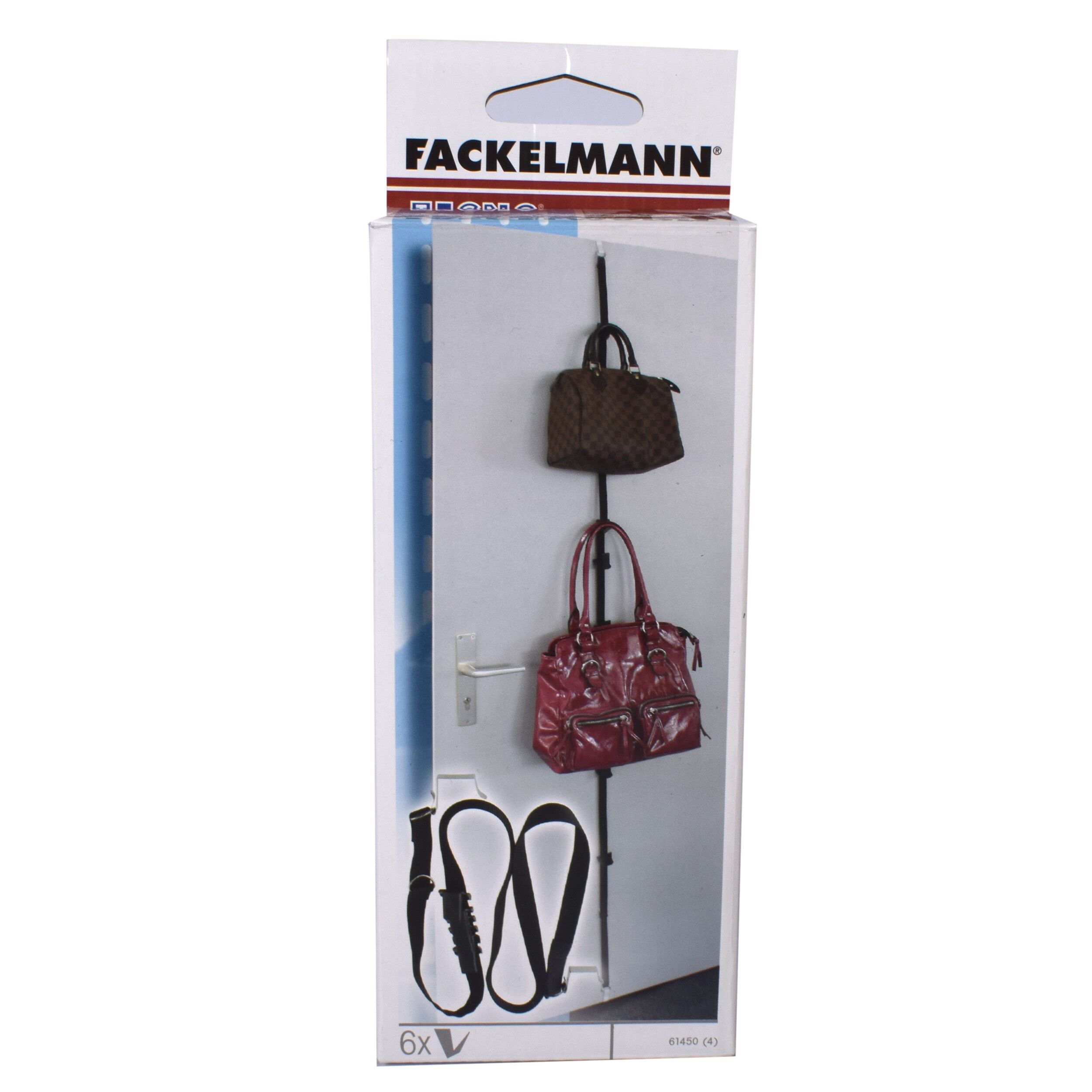 Organizator pentru usa, 6 carlige, 180-200 cm, negru, 14504