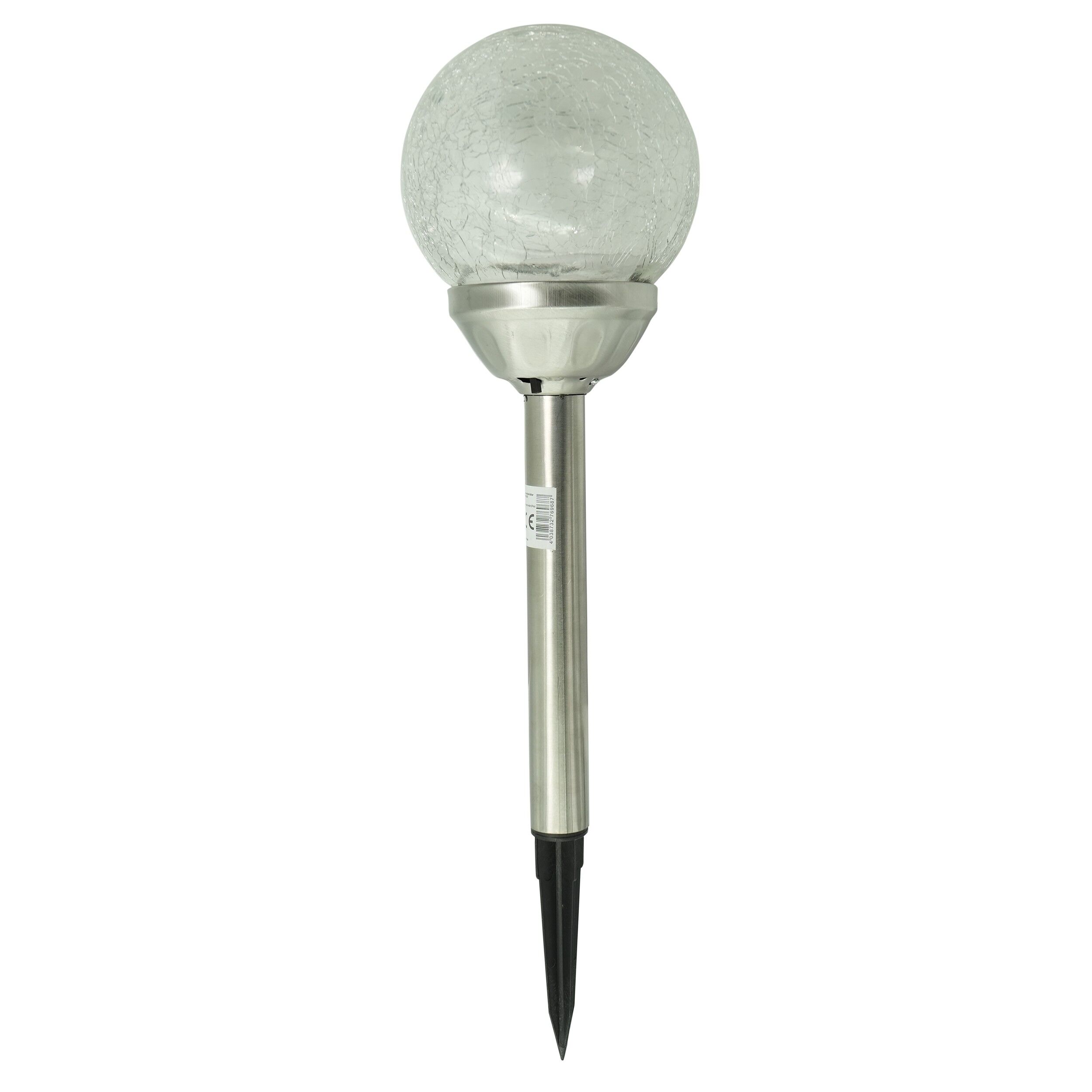 Lampa solara , din inox, sticla multicolora, cu Led, Alma Garden, 69687