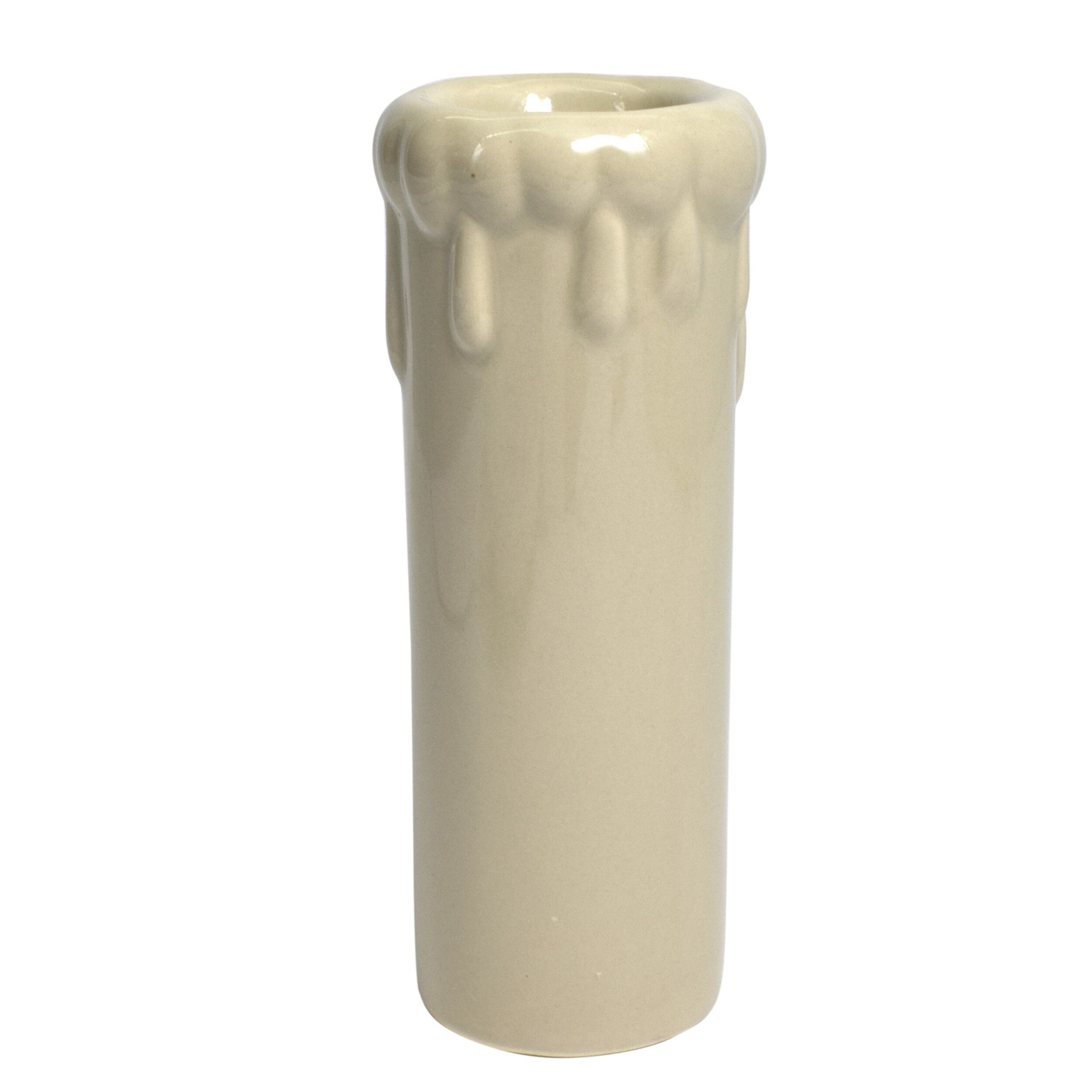 Suport ceramic pentru lumanare, 19 cm, crem, 47161