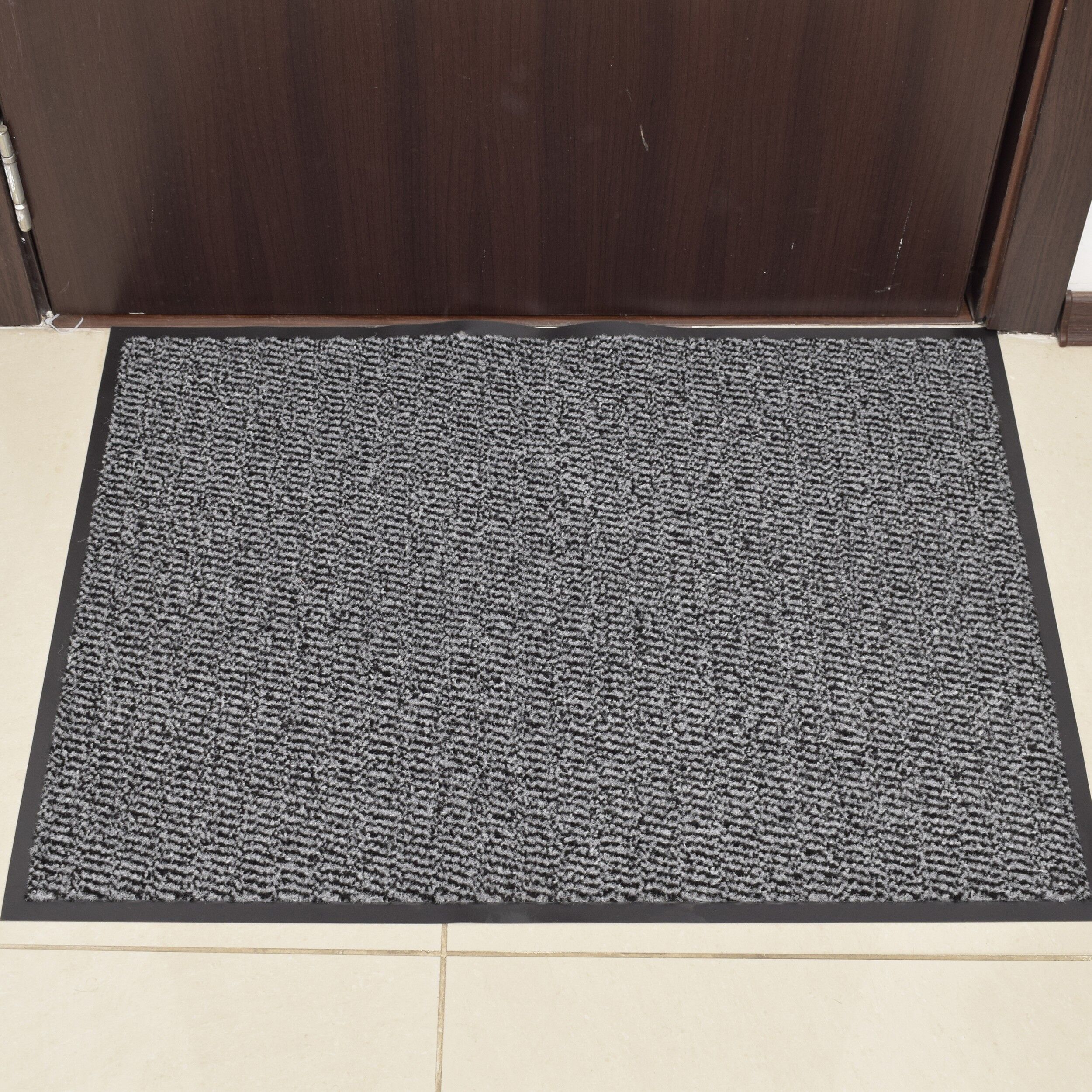 Covoras pentru usa cu margini de cauciuc, 40 x 60 cm, gri, 8295Gy