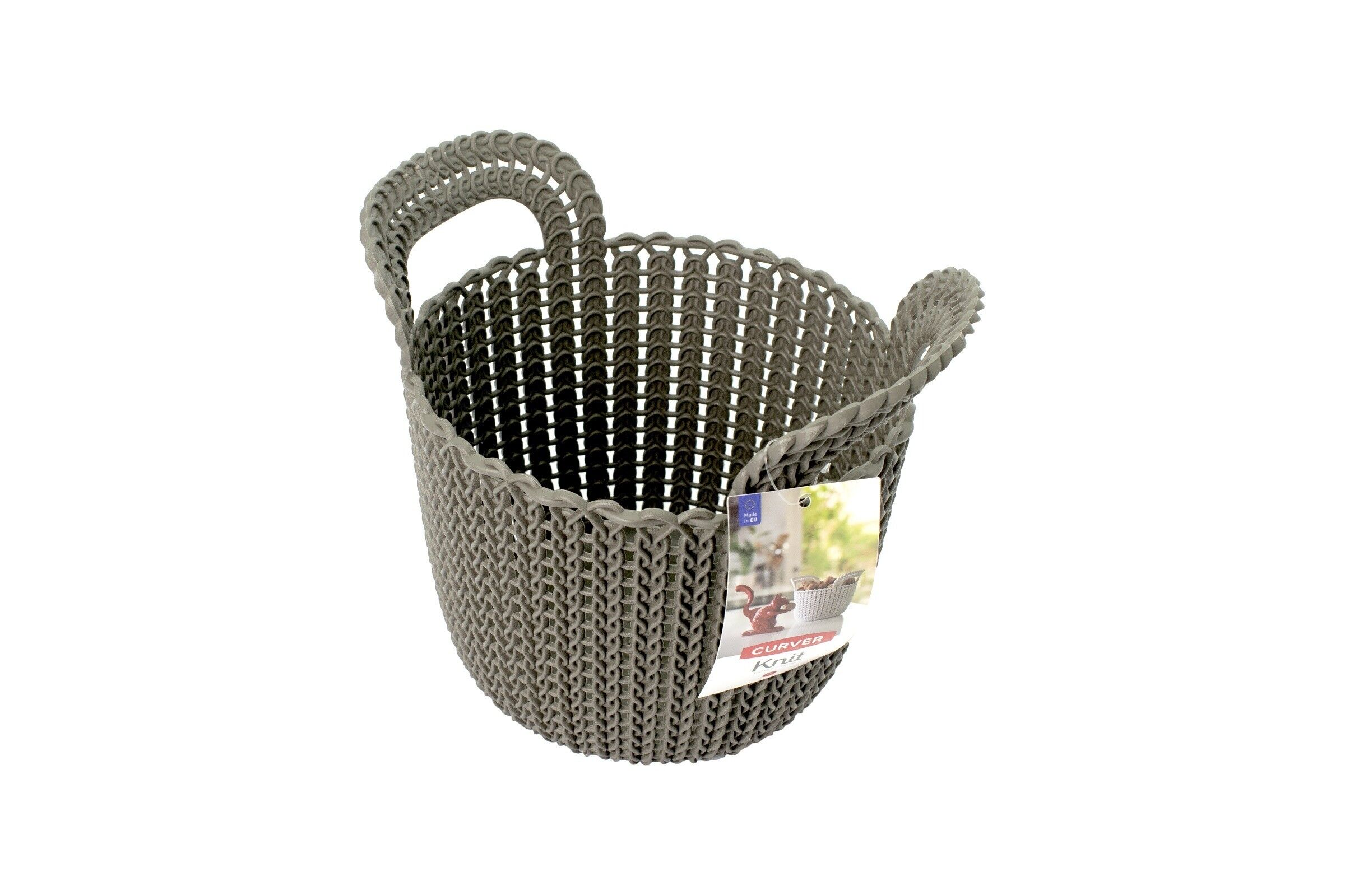 Cos de Plastic Rotund Impletit CURVER KNIT