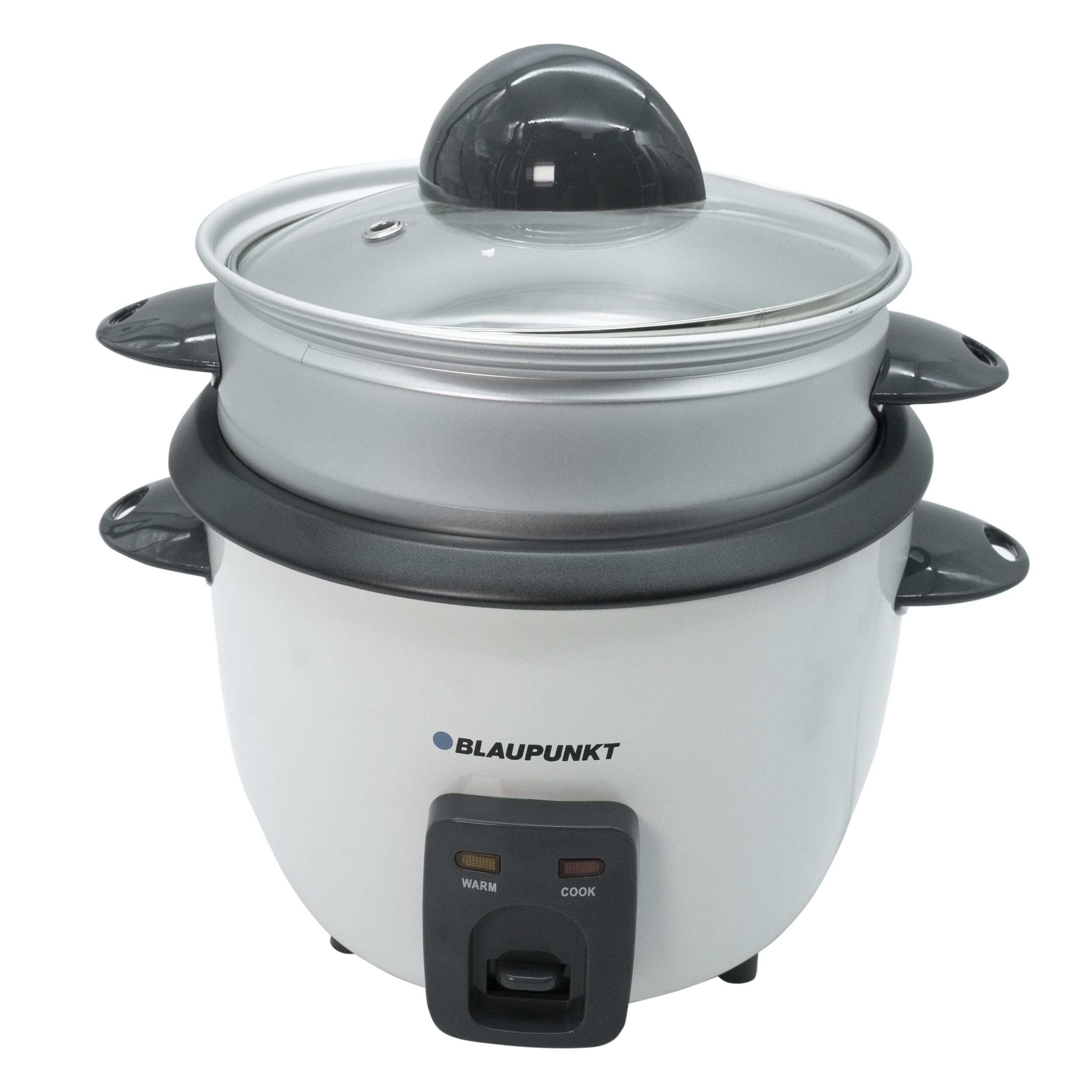 Oala de fiert orez Rice Cooker Blaupunkt, 400 W, 1 Litri, Capac din sticla, cu orificiu pentru depresurizare, 31829