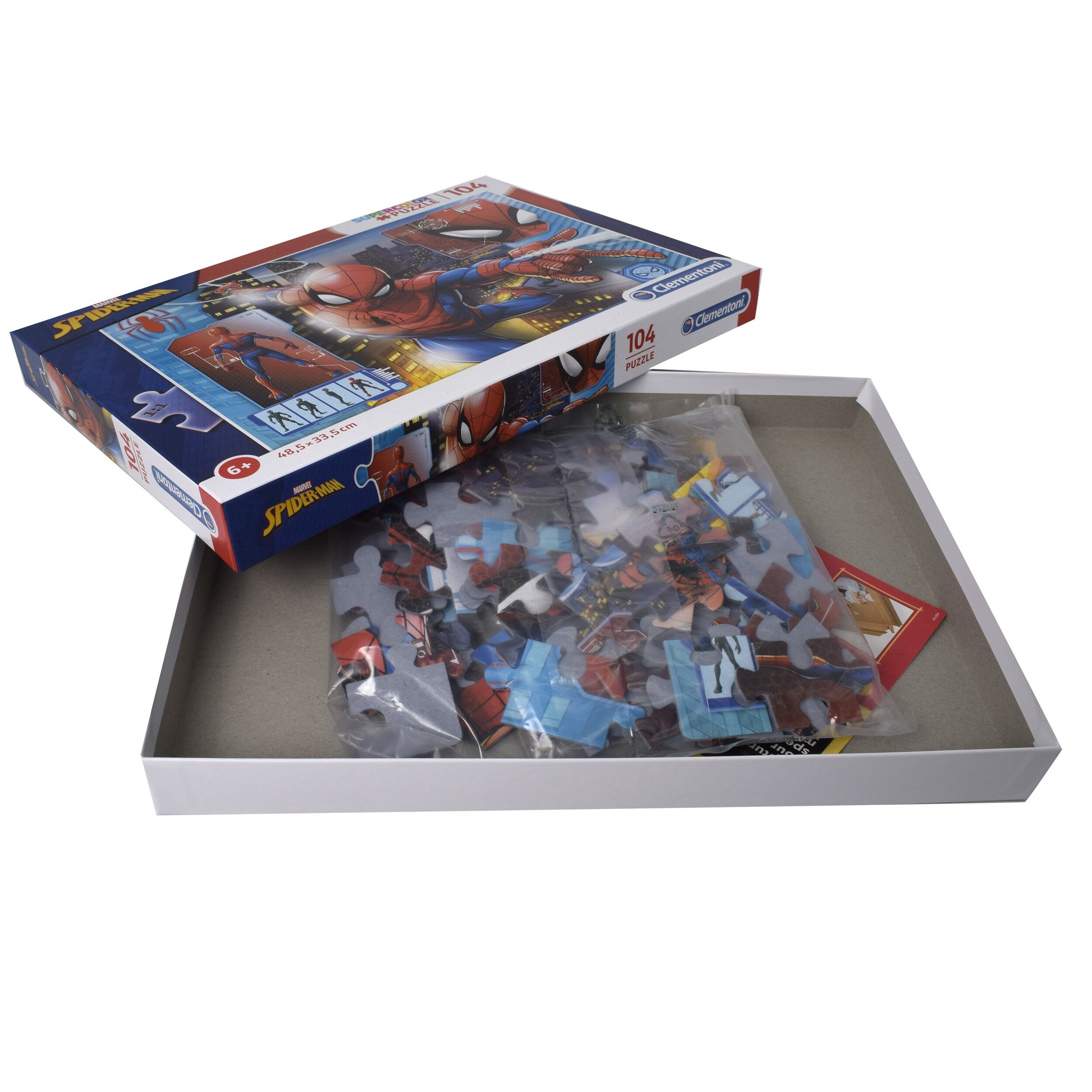 Puzzle colorat pentru copii, din 104 piese, Spiderman, 807881