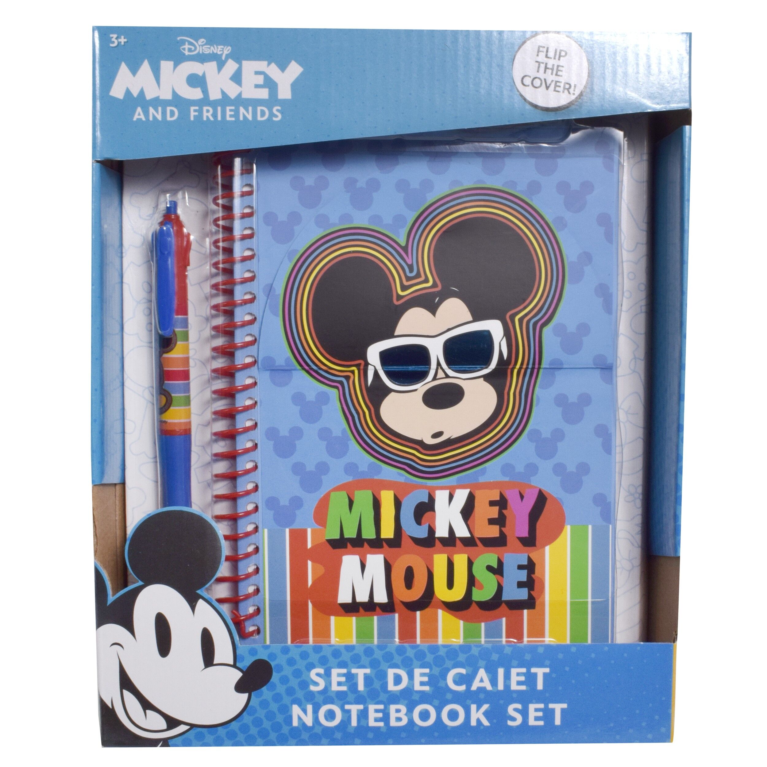 Caiet Mickey Mouse cu stilou, albastru,66564