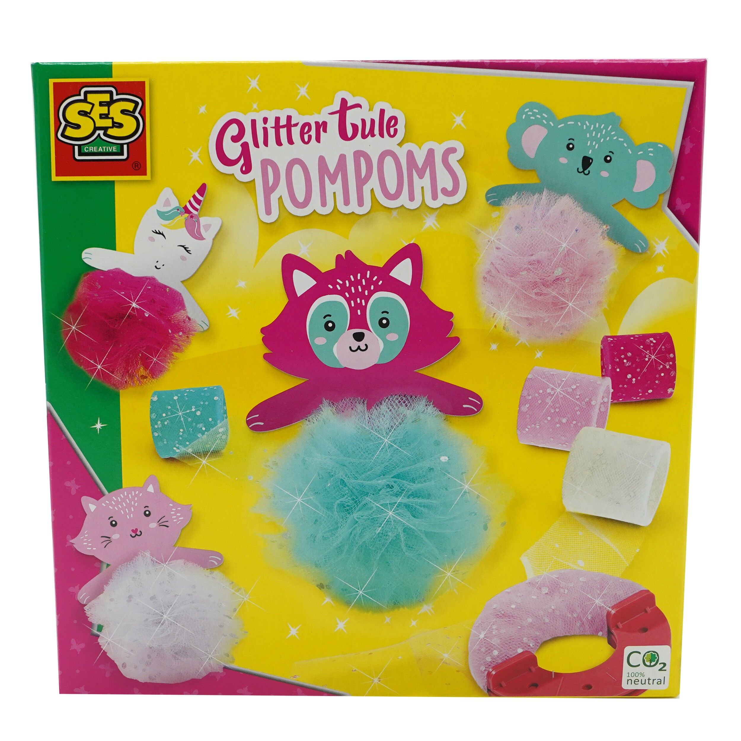 Set confectionare figurine, SES Creative, Pompoane incluse, 46771