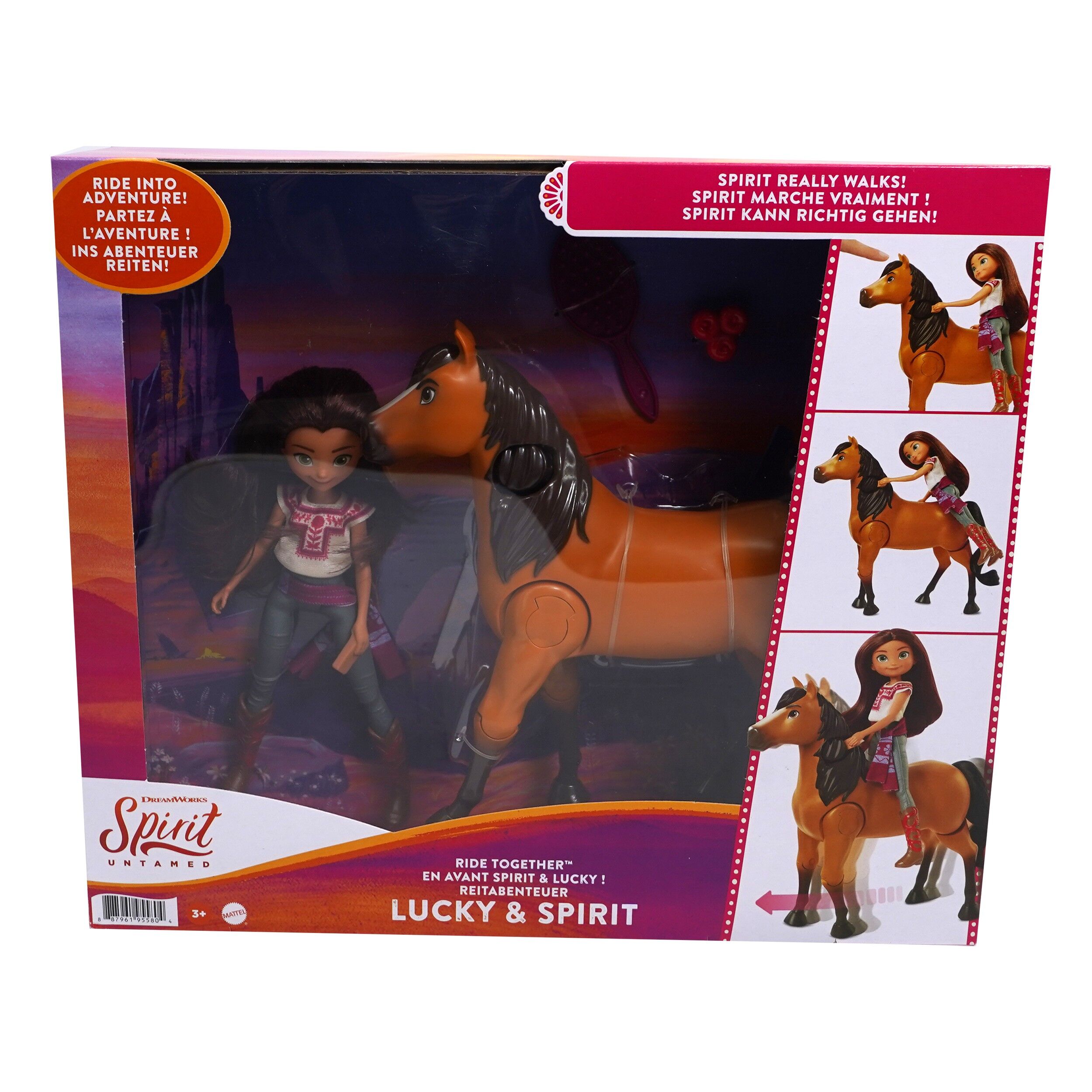 Papusa Lucky si poneiul Spirit, Mattel, 55804