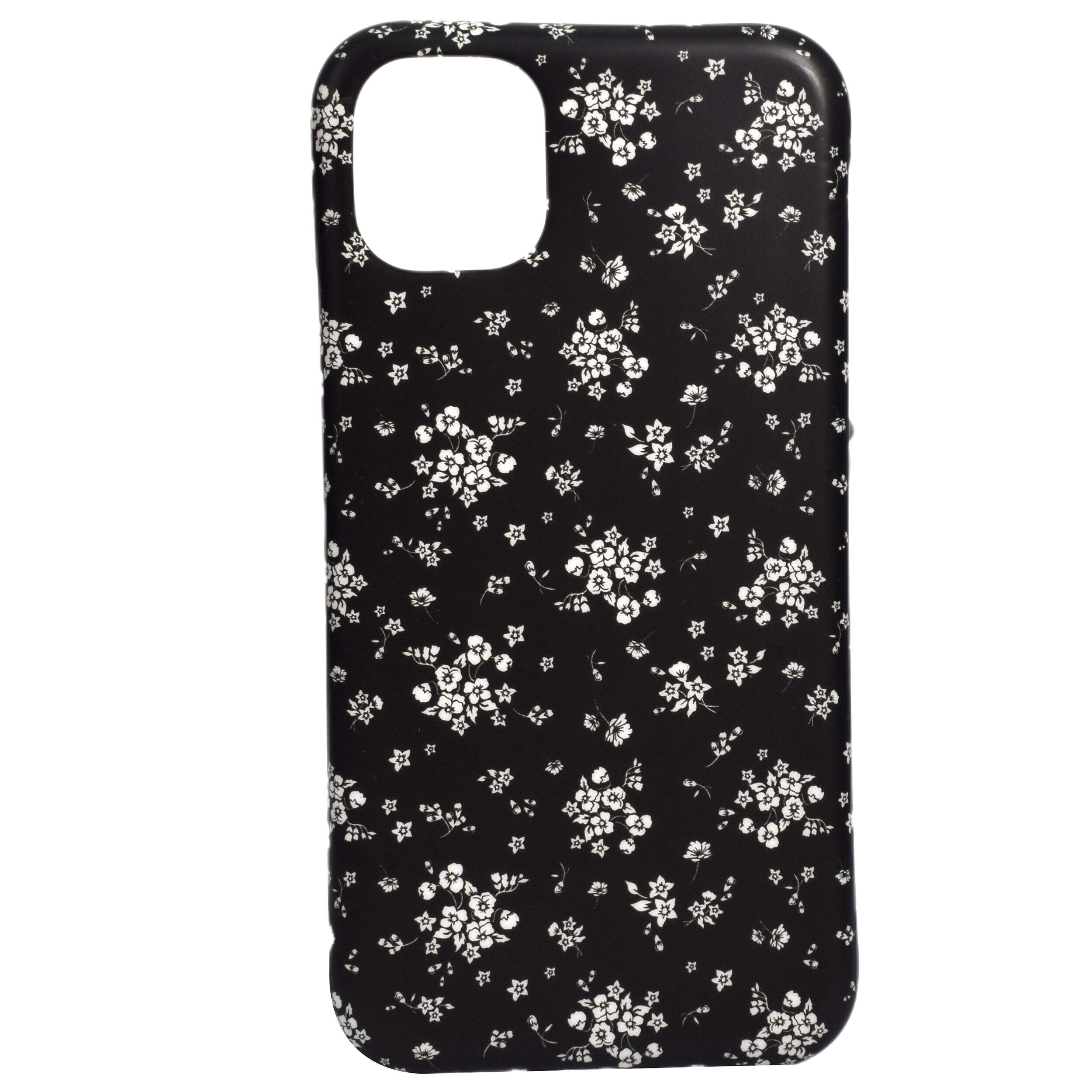 Husa iPhone XR/11, Pimkie, design flori, negru, 17832