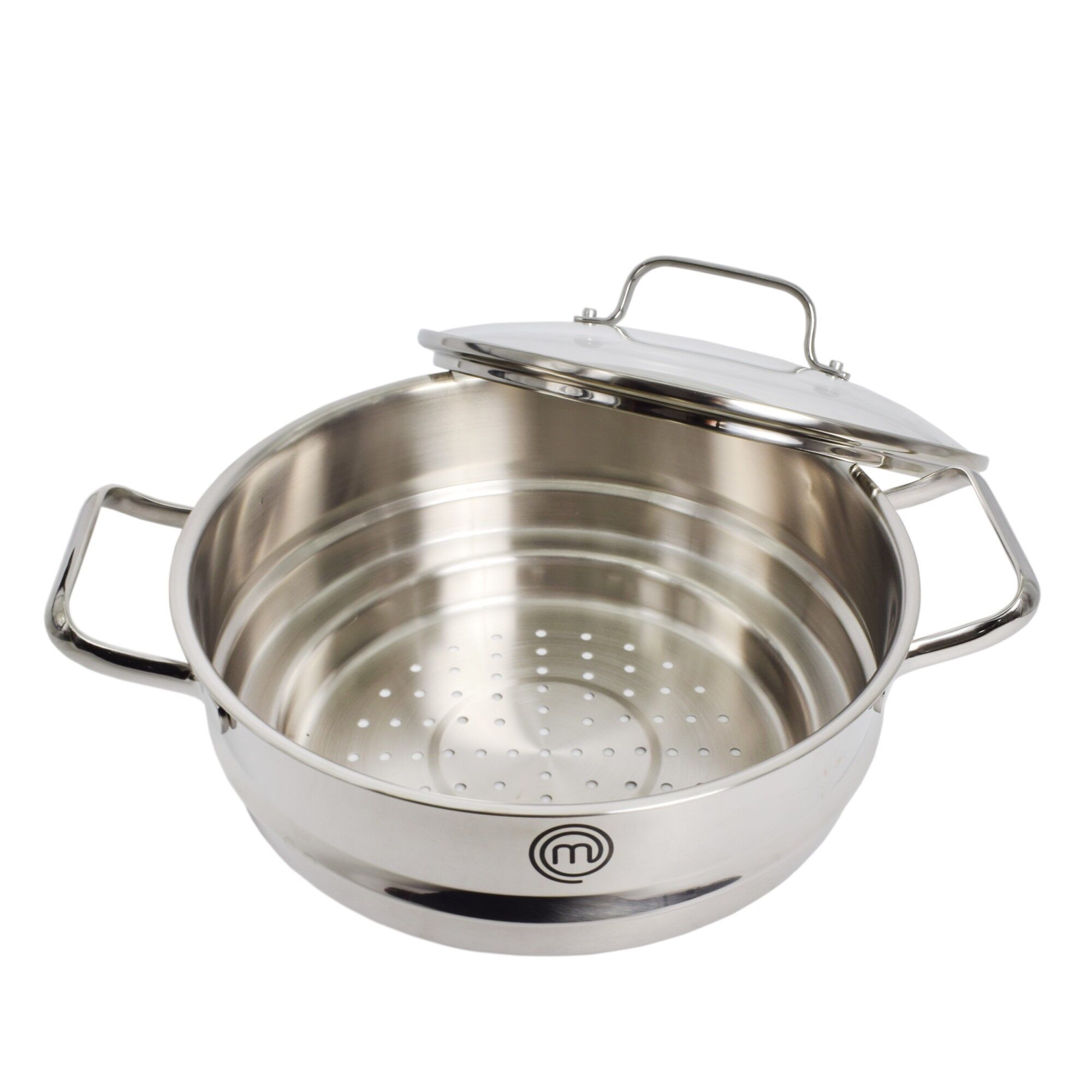 Sita, gatire aburi cu capac, MasterChef, otel inoxidabil 18/10, 20-24 cm, argintiu