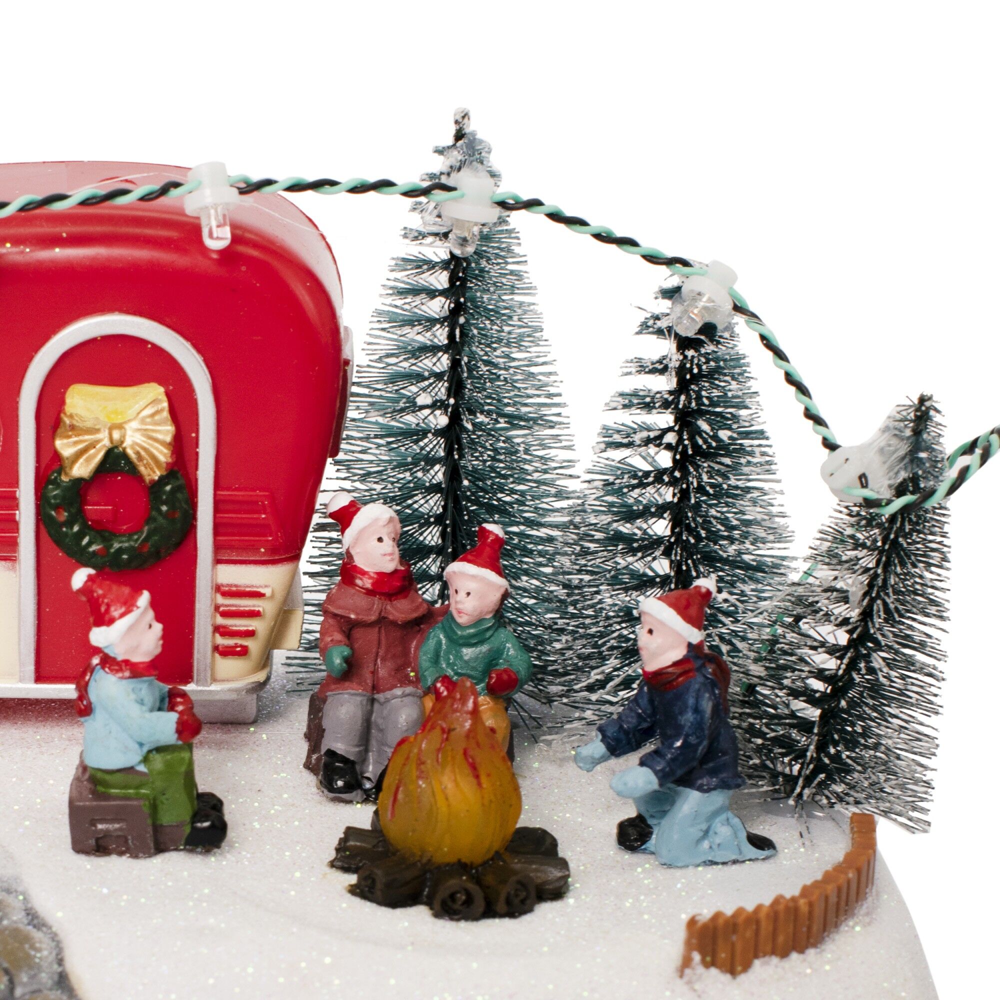 Decoratiune craciun, rulota, cu led, 18.5 cm x 13 cm x 10.5 cm, 7 led, 808351 - imagine 4