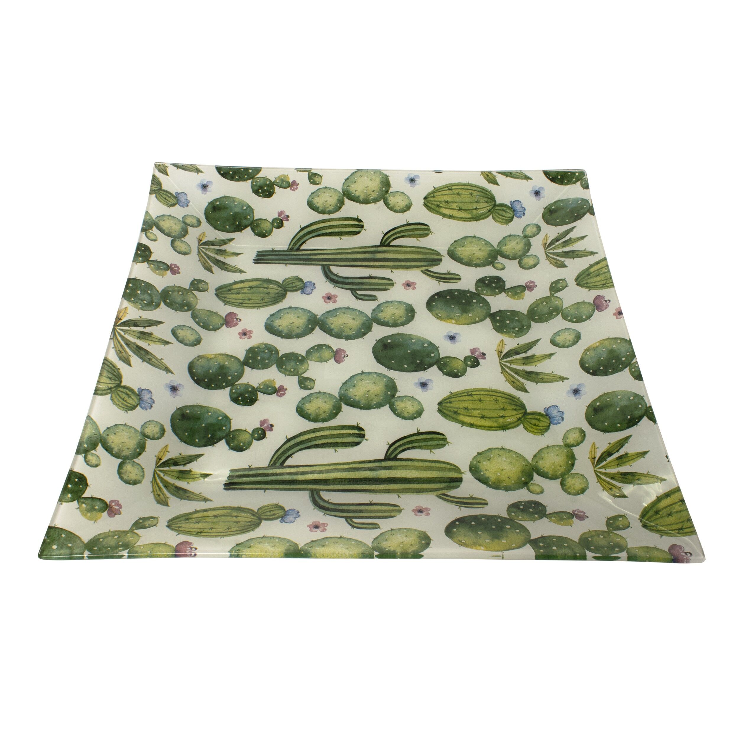 Platou de servire, dreptunghiular, 32 cm, model cactus, 808467