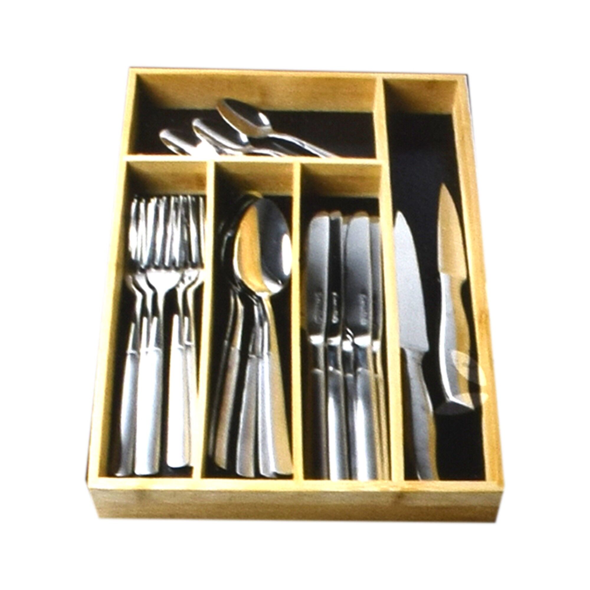 Suport organizare tacamuri si ustensile, pentru bucatarie, din bambus, Lowenthal, 807319 - imagine 3