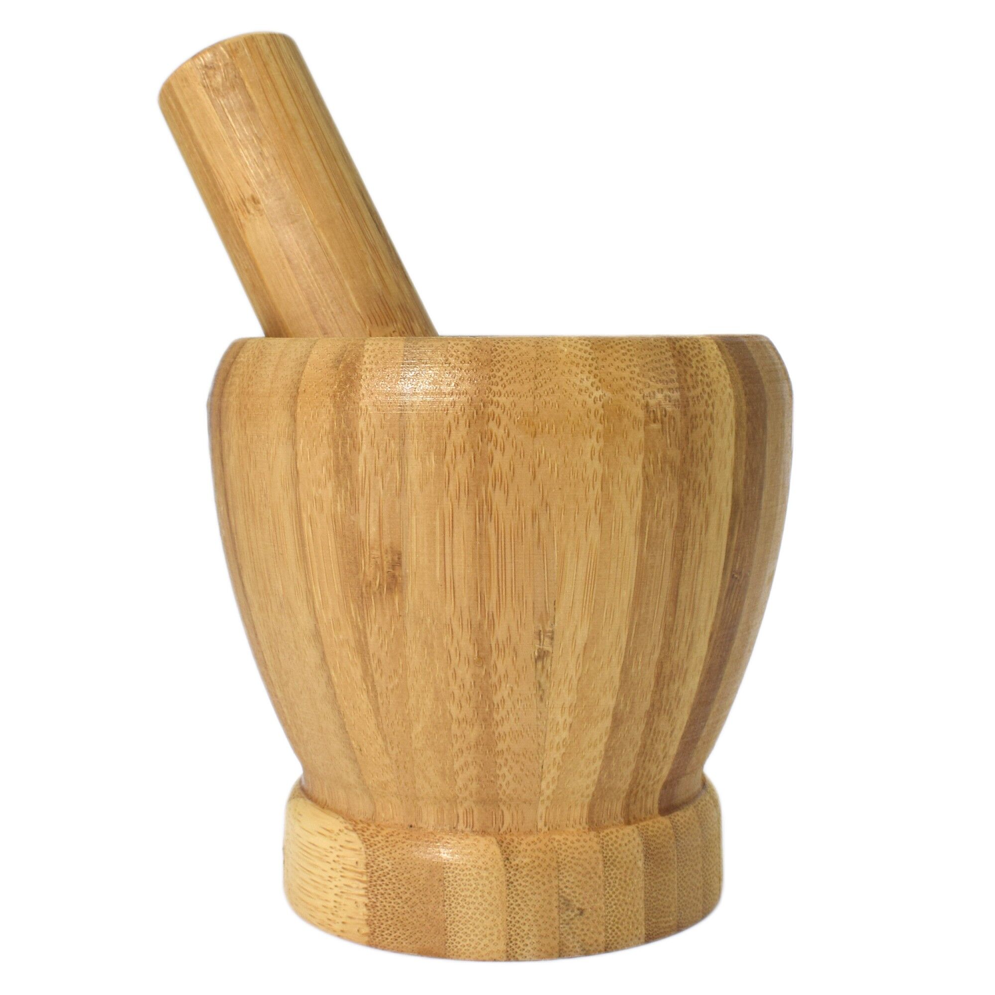 Mojar din bambus, cu pistil, 9.5 x 10.5 cm, 14 x 2.5 cm, culoare lemn, 807372 - imagine 2