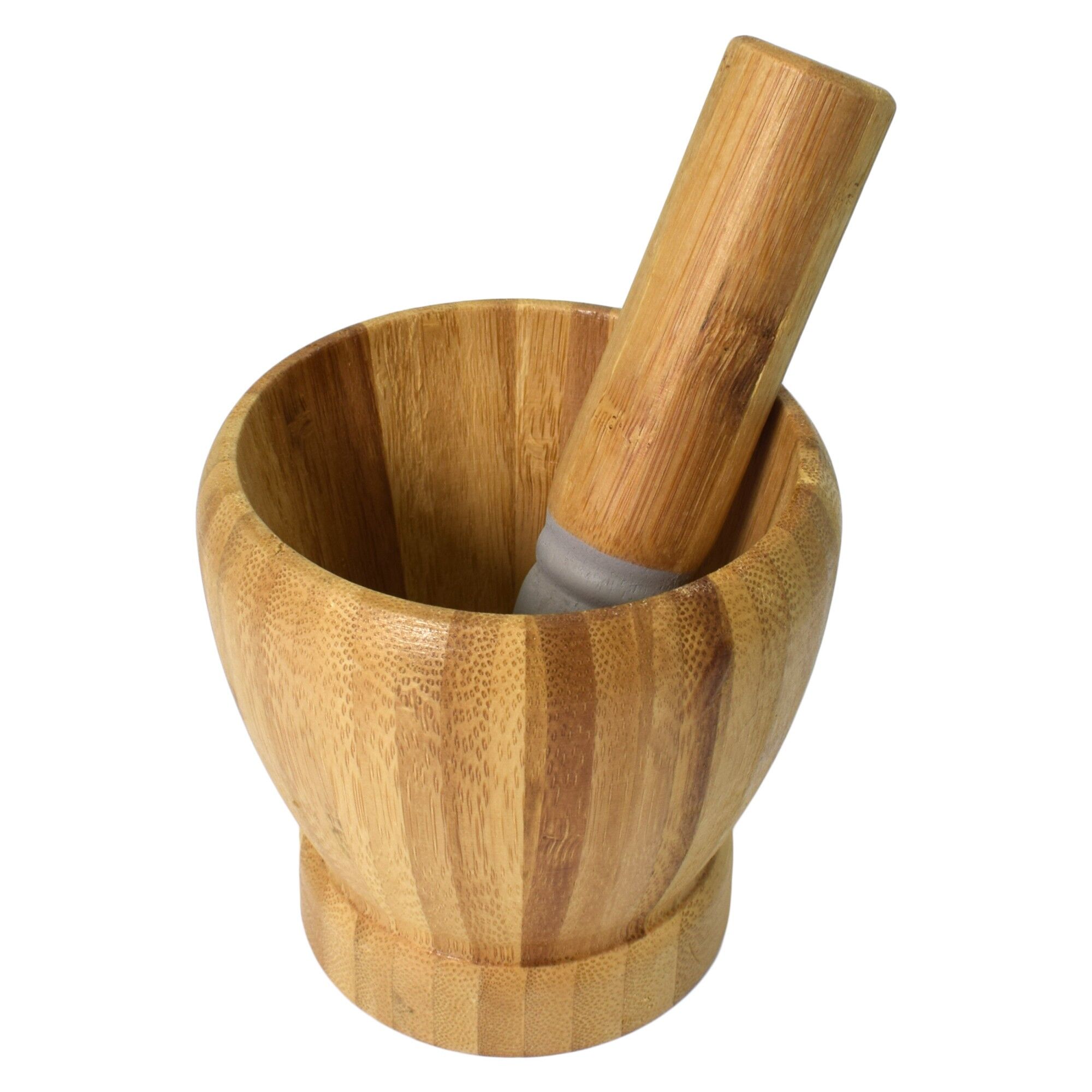 Mojar din bambus, cu pistil, 9.5 x 10.5 cm, 14 x 2.5 cm, culoare lemn, 807372 - imagine 5