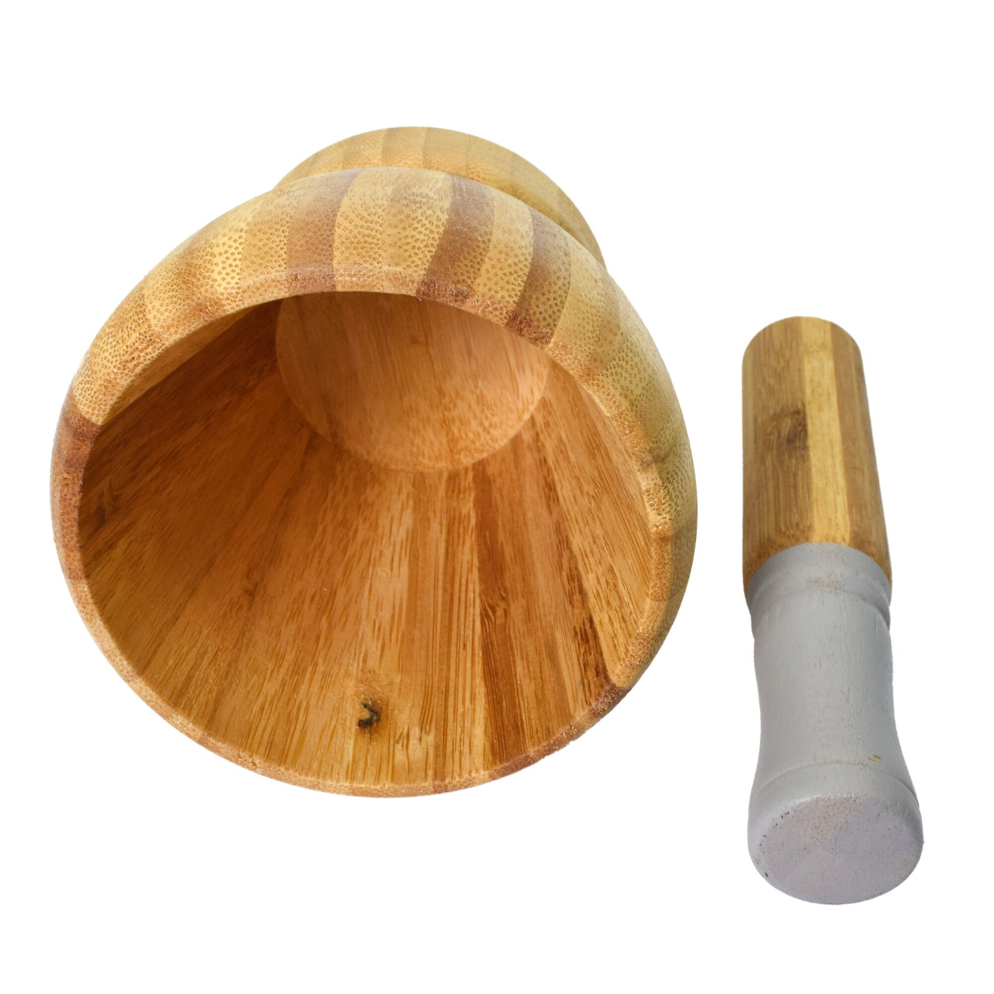 Mojar din bambus, cu pistil, 9.5 x 10.5 cm, 14 x 2.5 cm, culoare lemn, 807372 - imagine 6