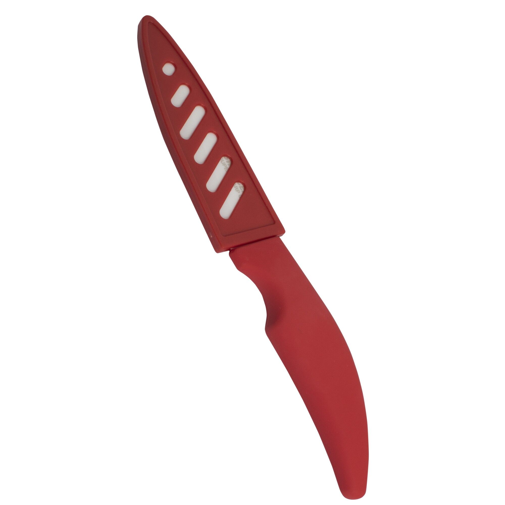 Set cutit plus decojitor, pentru bucatarie, din ceramica, culoare rosu, 806835 - imagine 2