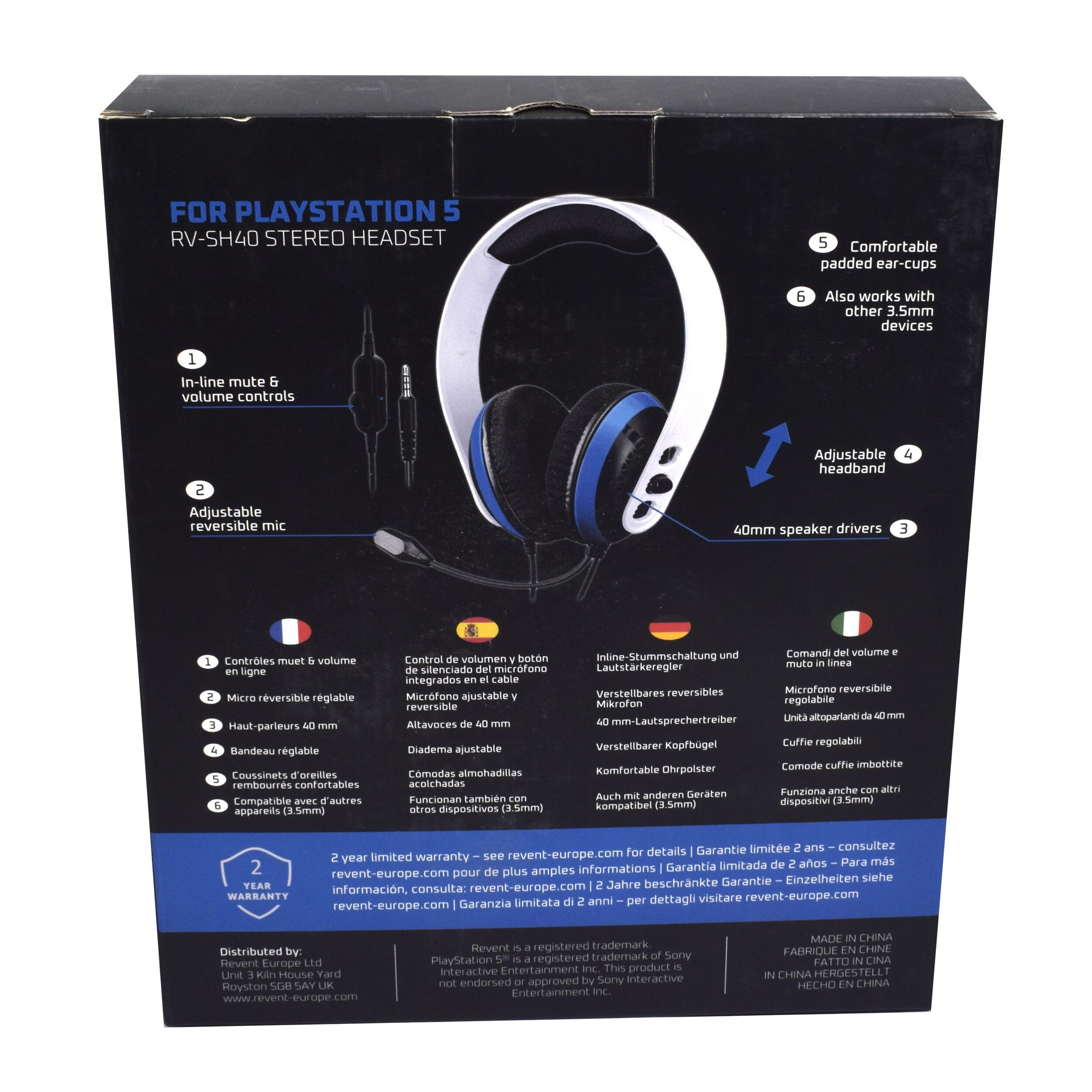 Casti gaming Xbox - RV-XB02 Series X Stereo Headset, microfon zgomot redus, control volum, buton mute, albastru - imagine 3