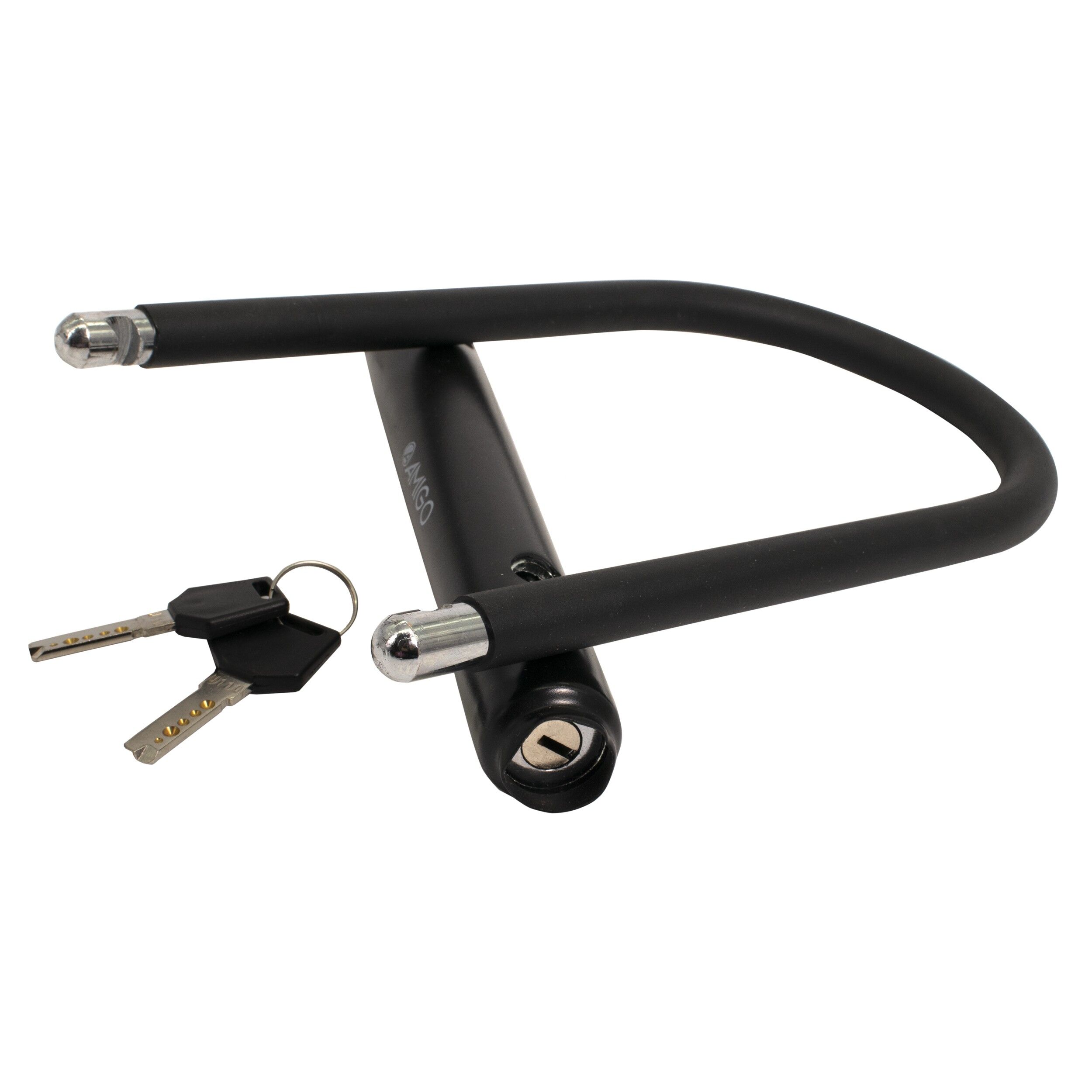 Antifurt bicicleta forma U cu cheie, Amigo, 25 x 20, negru, 98715