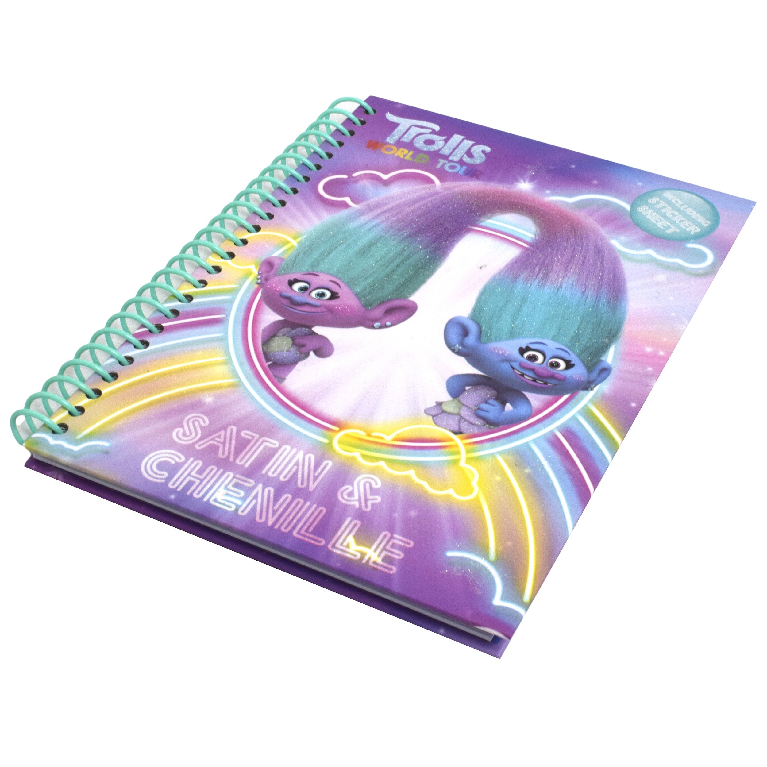 Caiet Trolls cu stikere, colorat, 8361 - imagine 2