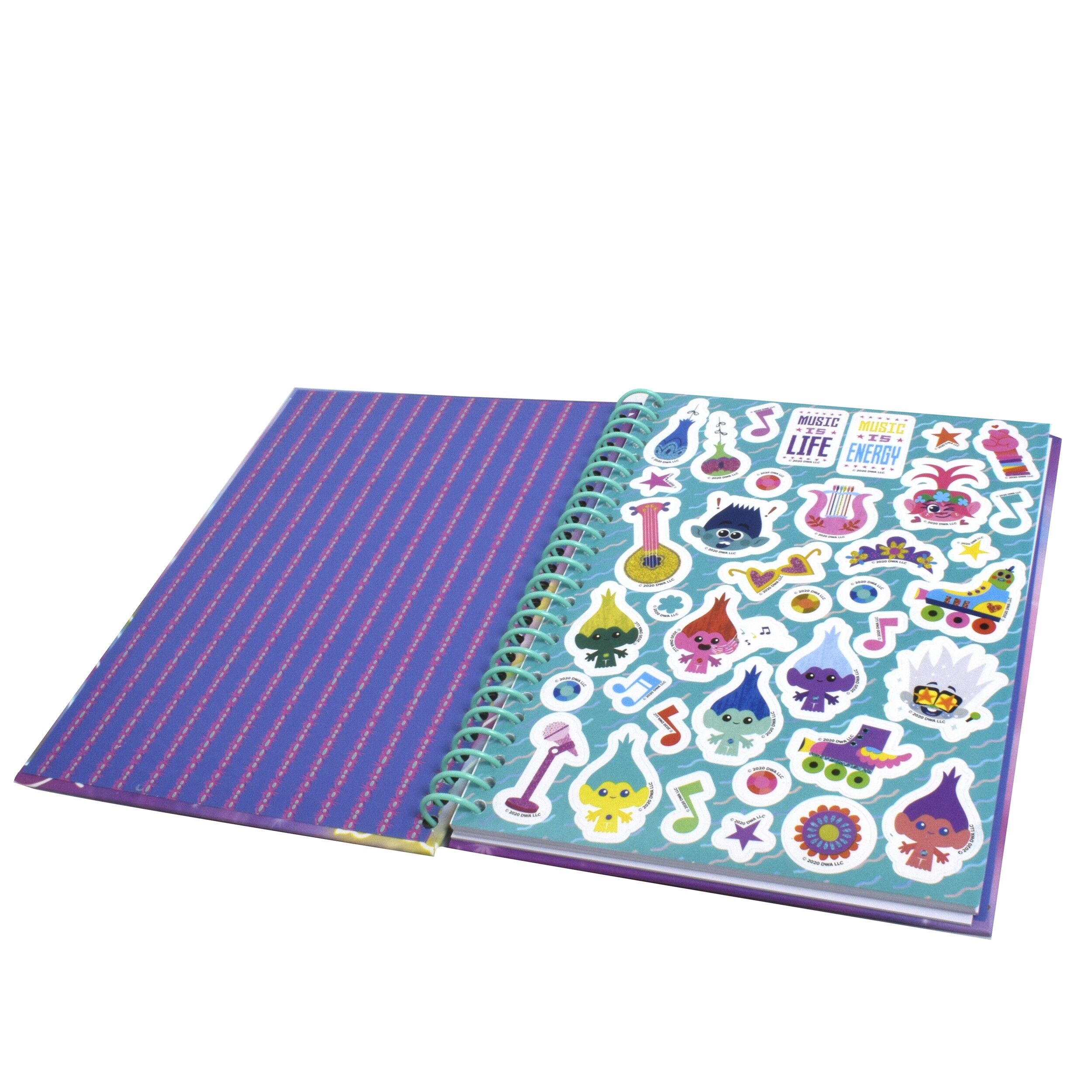 Caiet Trolls cu stikere, colorat, 8361 - imagine 4