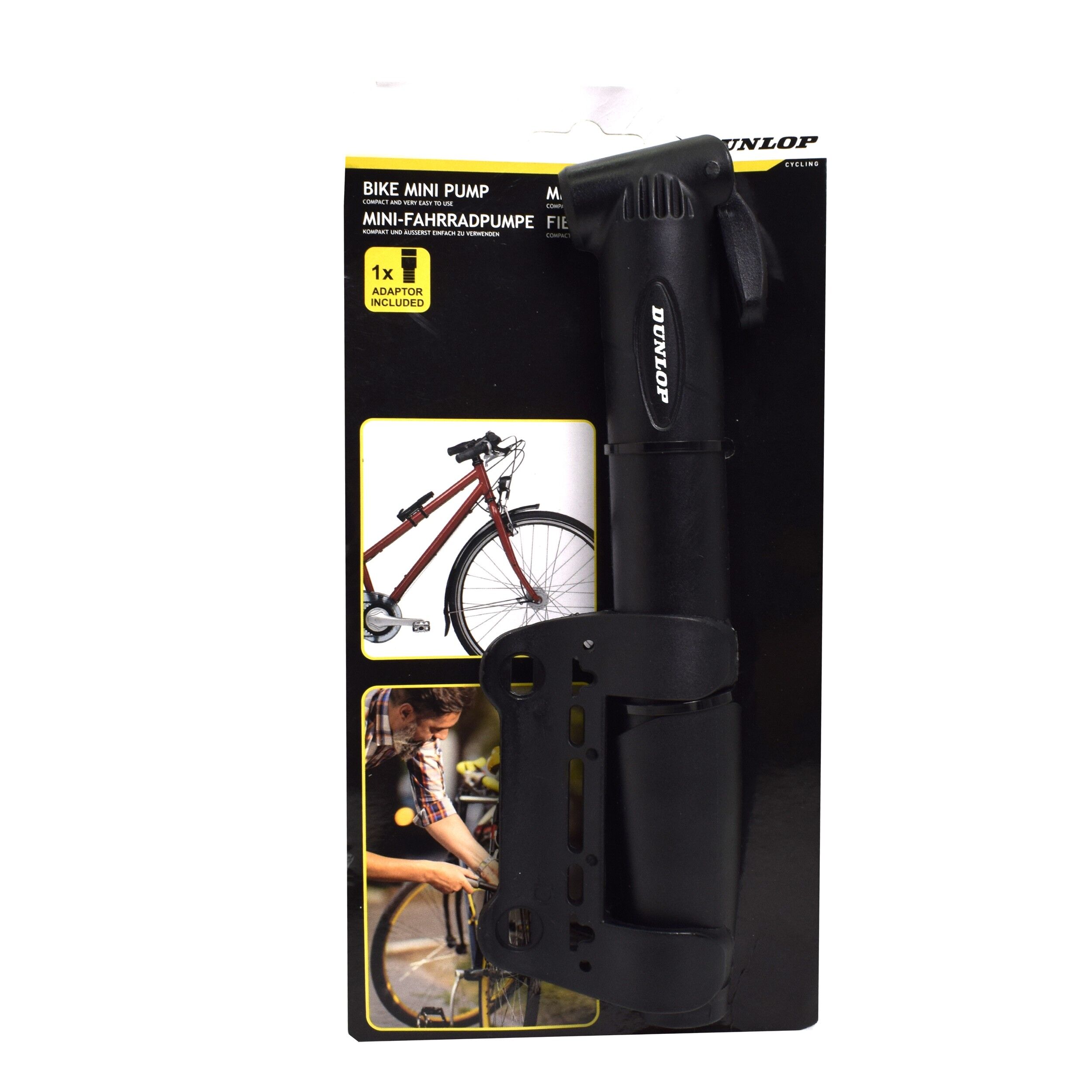 Pompa bicicleta mini prindere pe cadru Dunlop