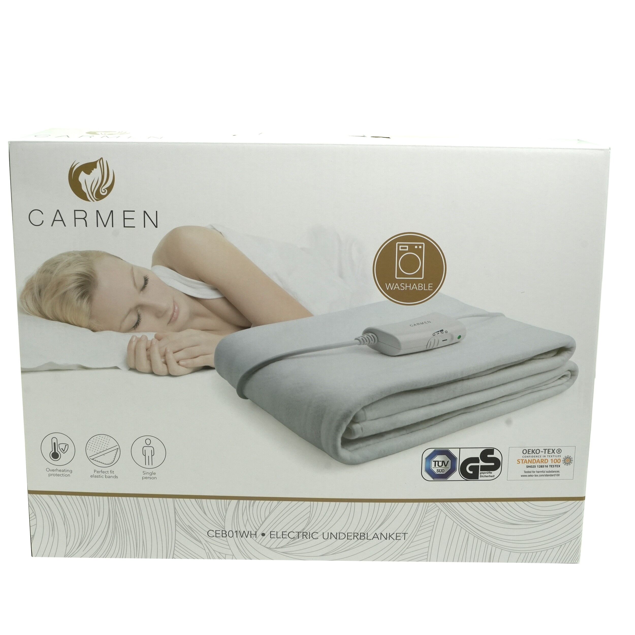 Patura electrica cu incalzire cu telecomanda, Carmen, 40058