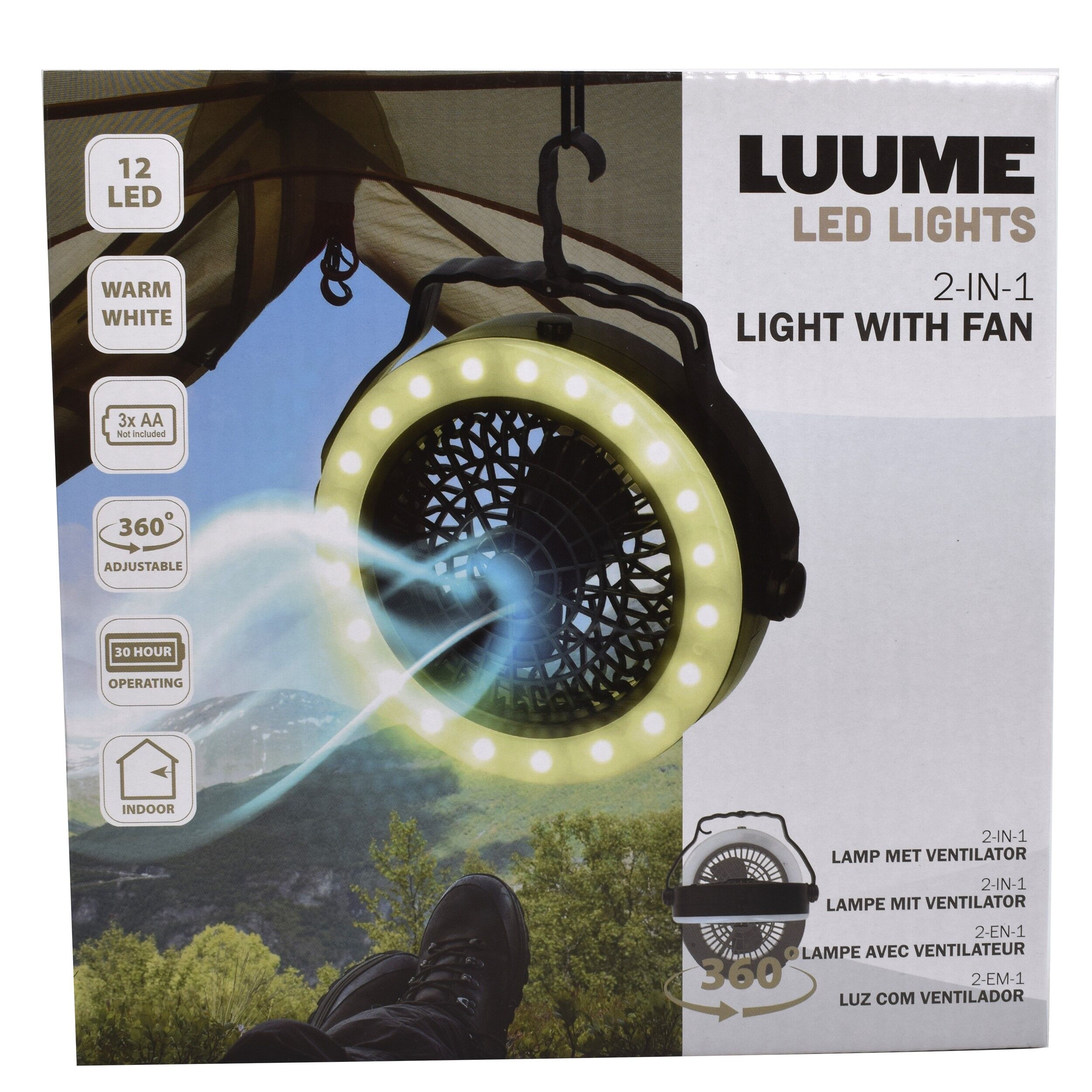 Mini Ventilator 2in1 cu Leduri, Luume, 24573 - imagine 2