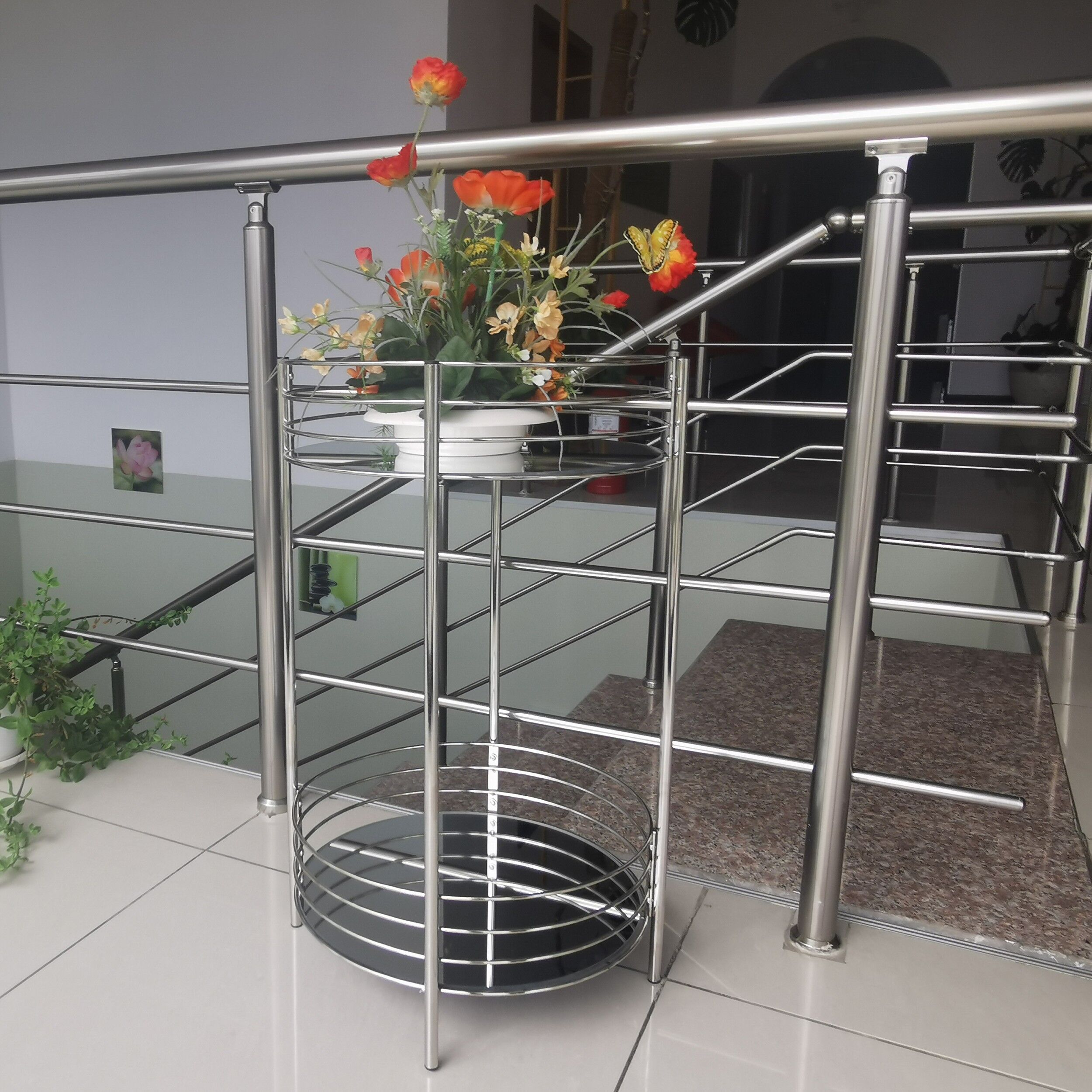 Masuta cu doua etaje de metal si oglinda, Zd Trading, 65 cm, 07223 - imagine 7