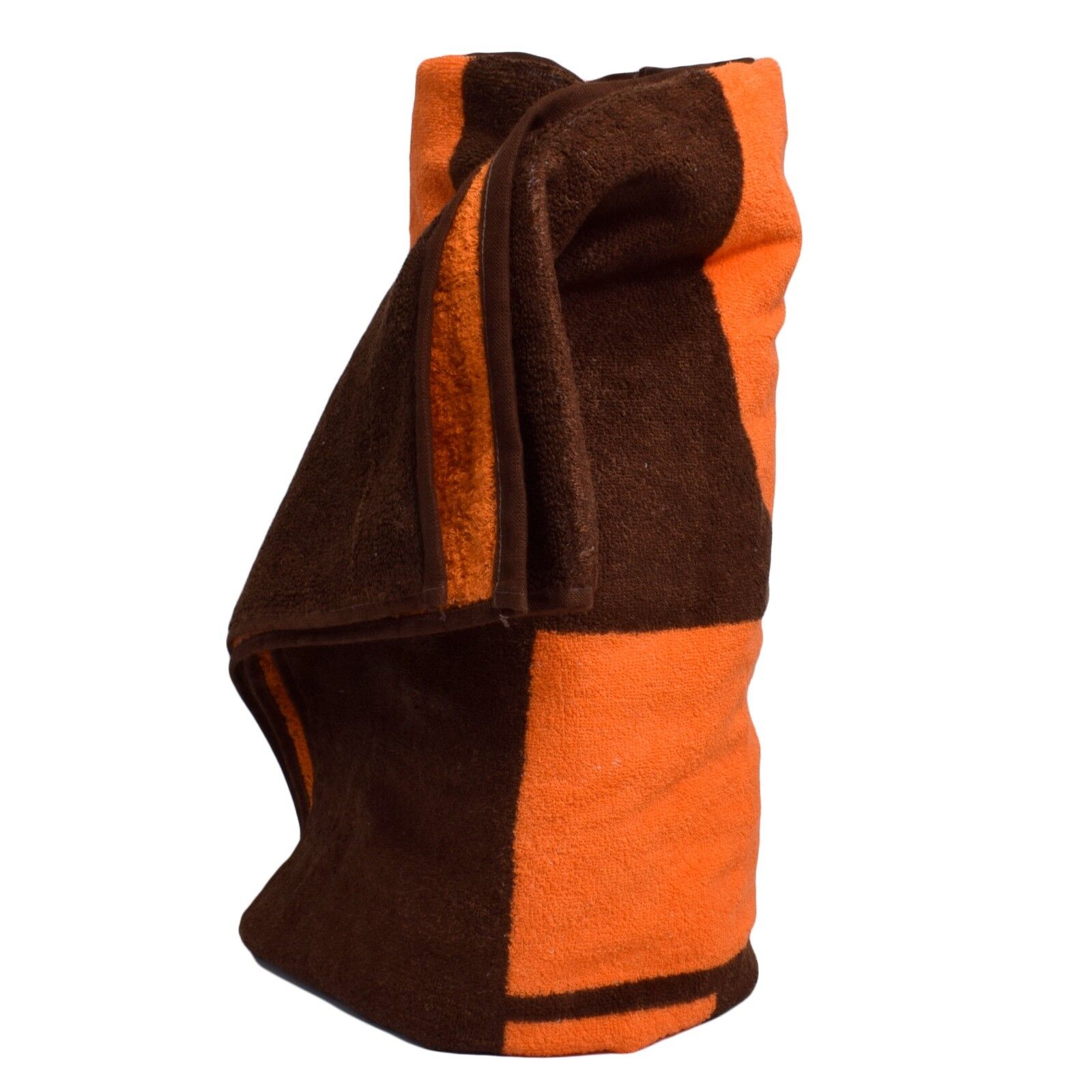 Prosop pentru baie sau plaja, FLOYD Move, portocaliu cu maro, 80x160, bumbac 100%, 31736 - imagine 3