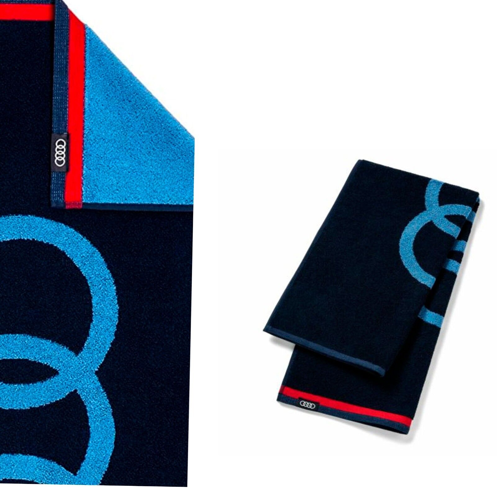 Prosop logo Audi albastru inchis pentru baie sau plaja, 80 x 150 cm, 100% bumbac 31321 - imagine 6