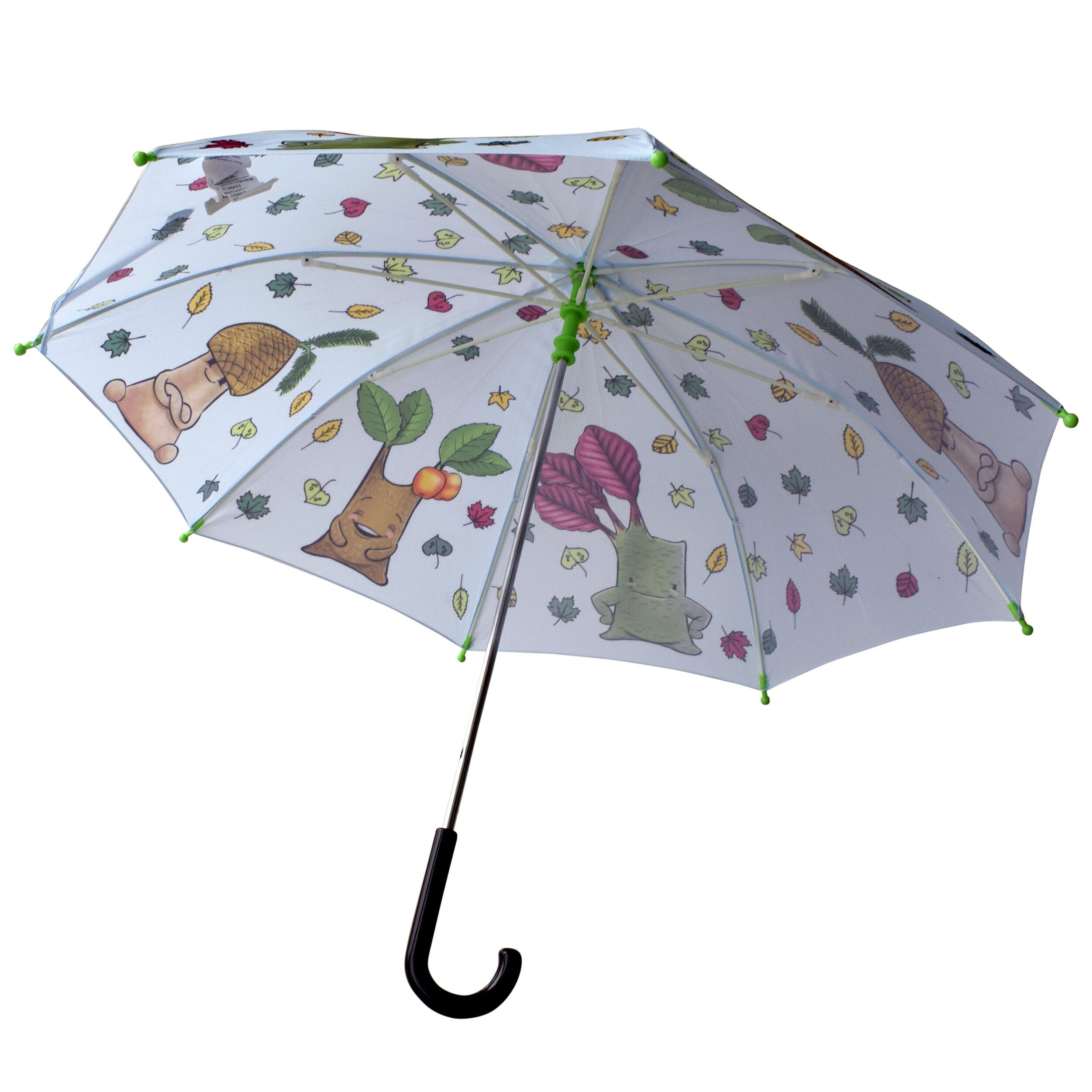 Umbrela copii, imprimeu frunze, 76 cm, 90560