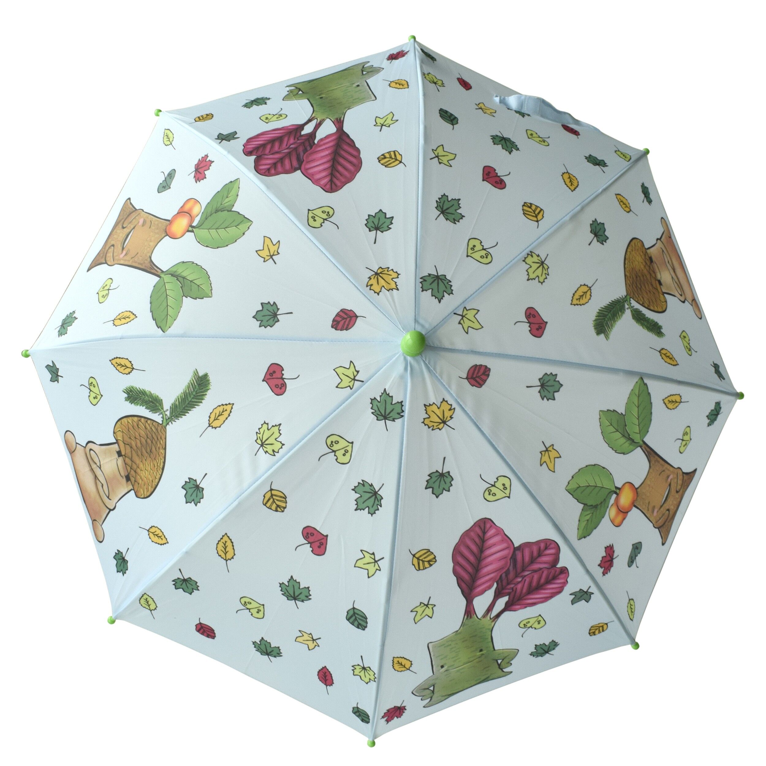 Umbrela copii, imprimeu frunze, 76 cm, 90560 - imagine 4