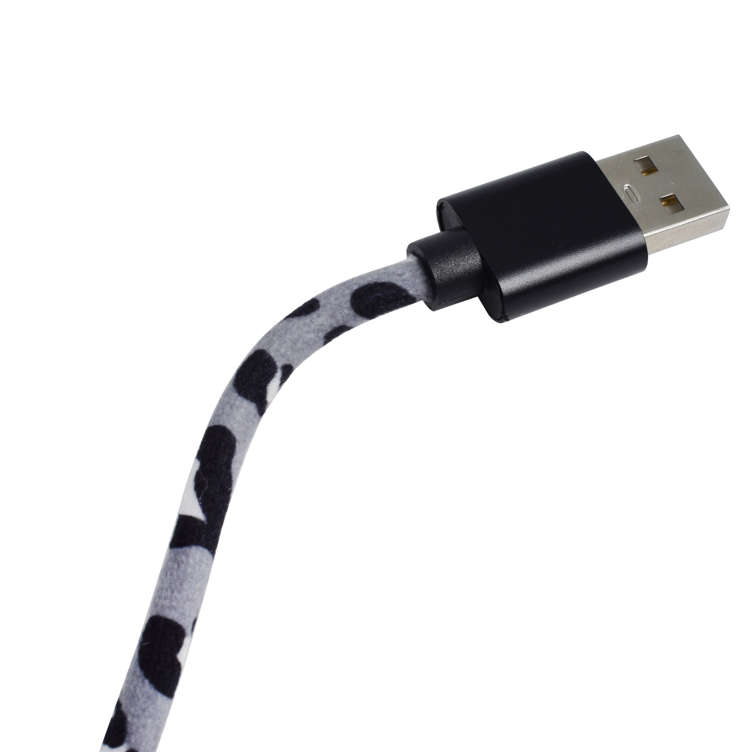 Cablu de incarcat pentru telefon, tip C, animal print, gri, SoundLogic, 05004 - imagine 3