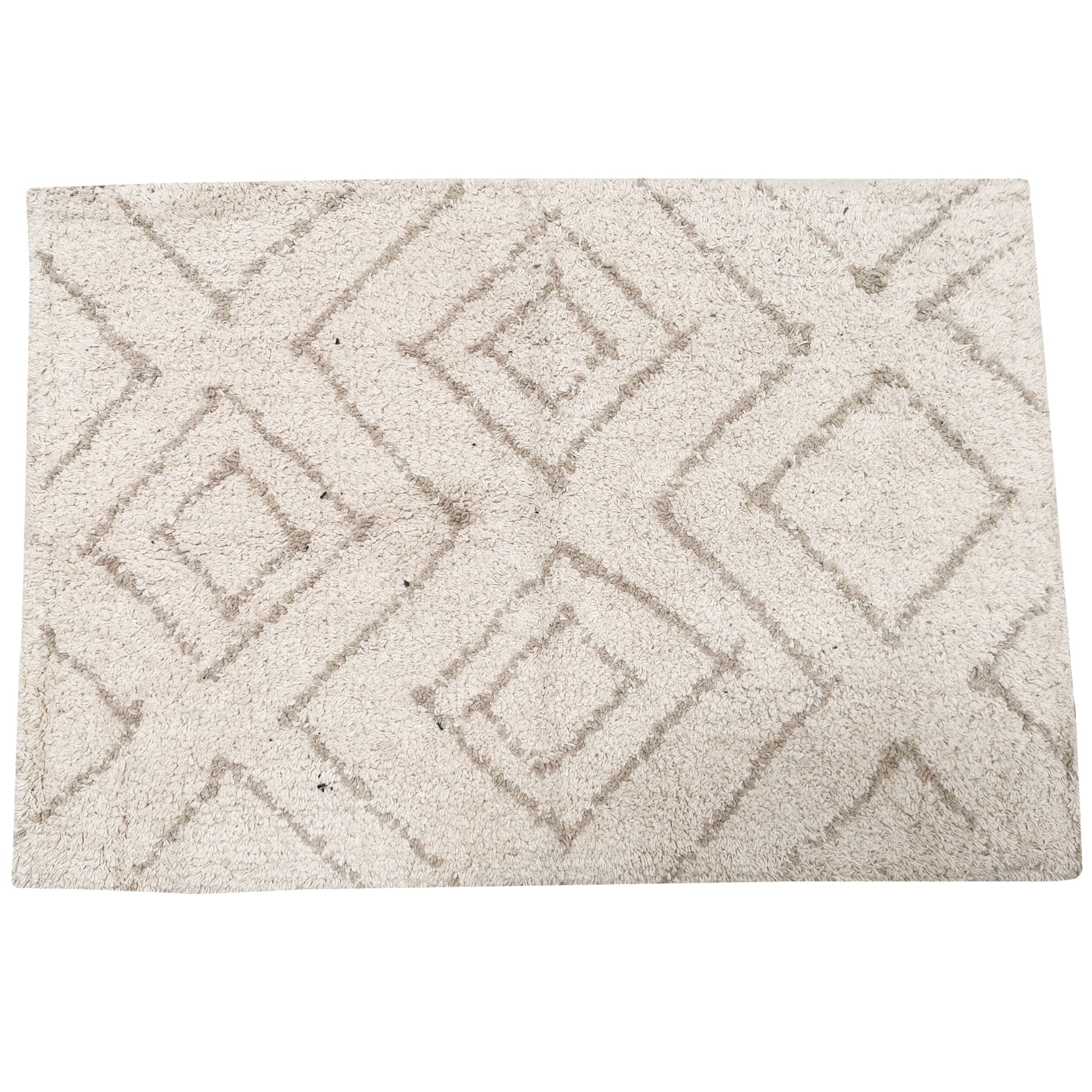 Covoras din bumbac pentru baie, 50 x 75 cm, crem, 02024 - imagine 4