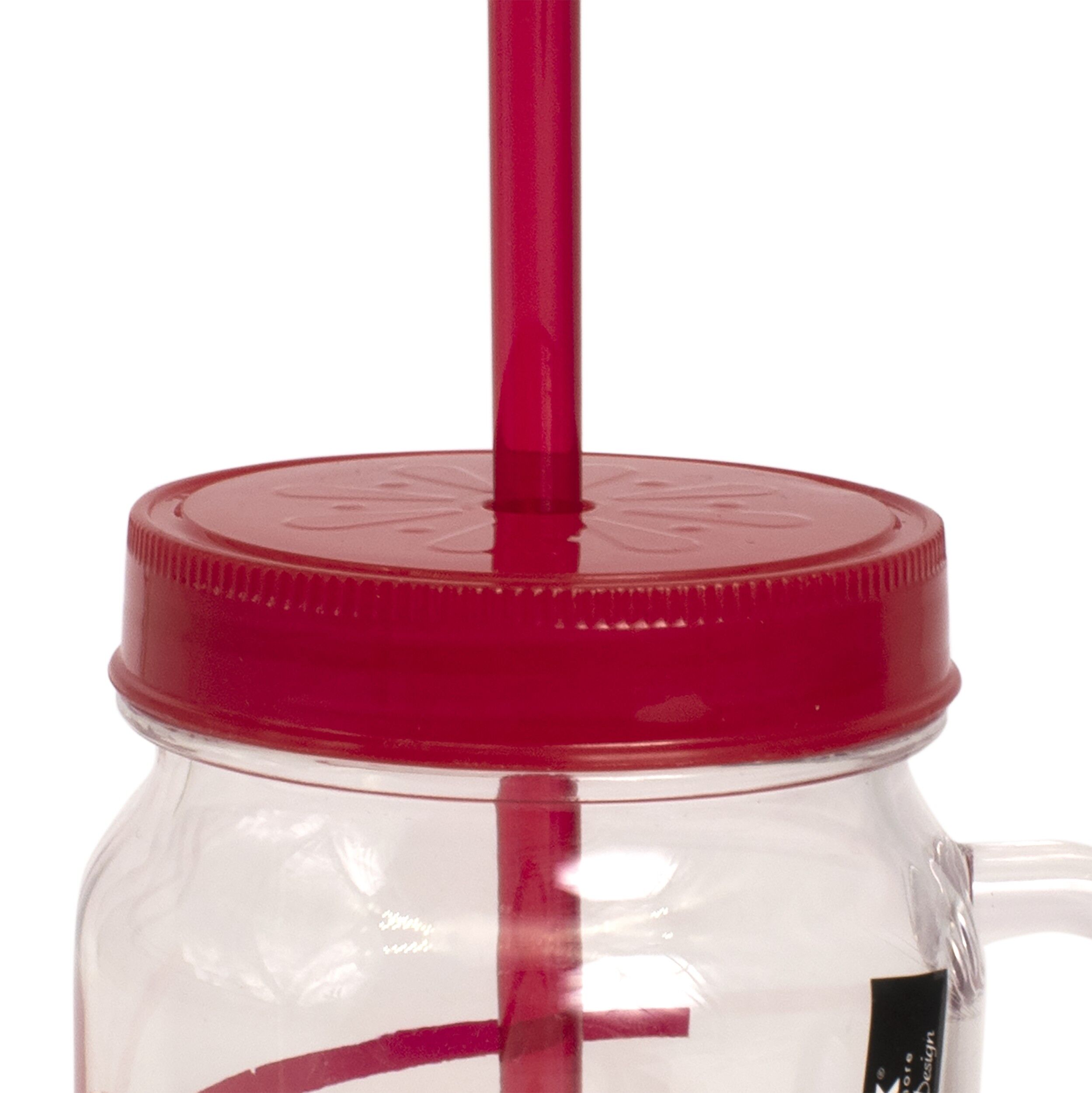 Cana cu pai, antispart, rosu, fara BPA, Gimex, 79439 - imagine 4