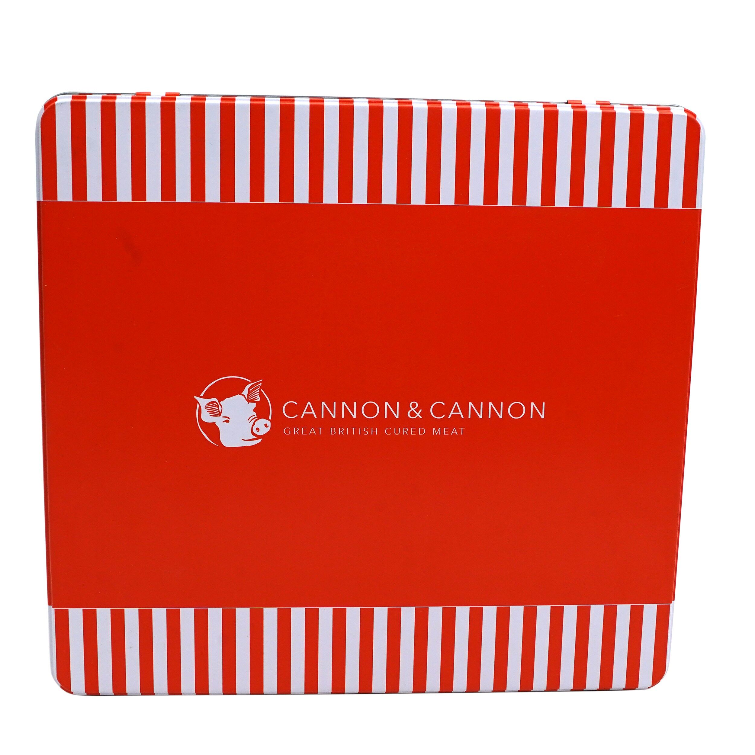 Cutie metalica cu capac, 22 cm, rosie, Cannon, 18262 - imagine 2