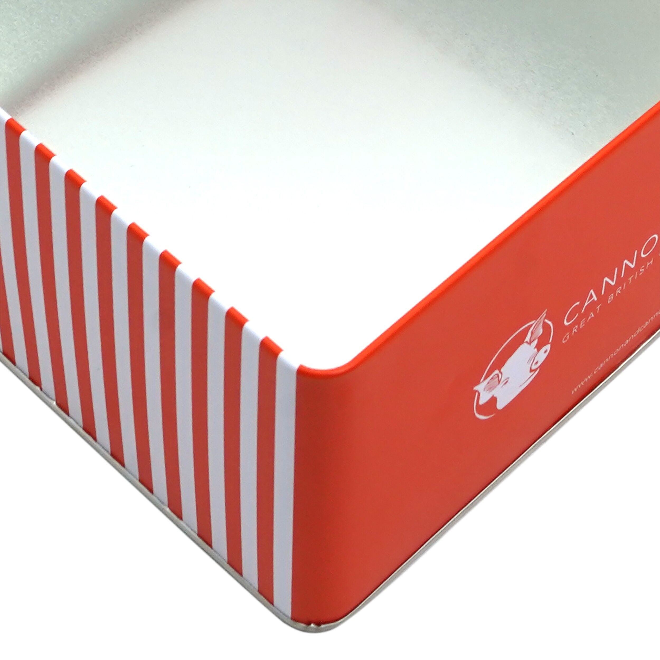 Cutie metalica cu capac, 22 cm, rosie, Cannon, 18262 - imagine 4