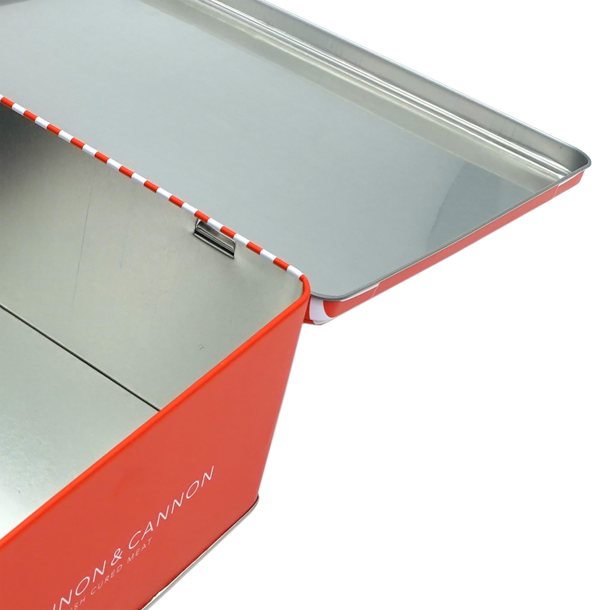 Cutie metalica cu capac, 22 cm, rosie, Cannon, 18262 - imagine 5