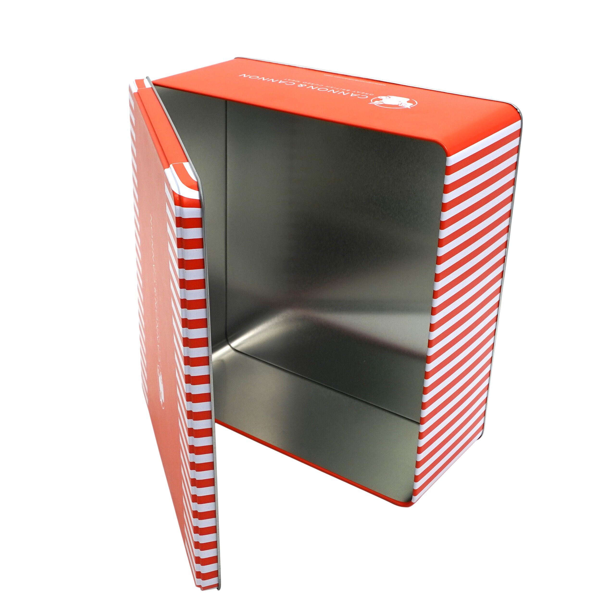 Cutie metalica cu capac, 22 cm, rosie, Cannon, 18262 - imagine 7