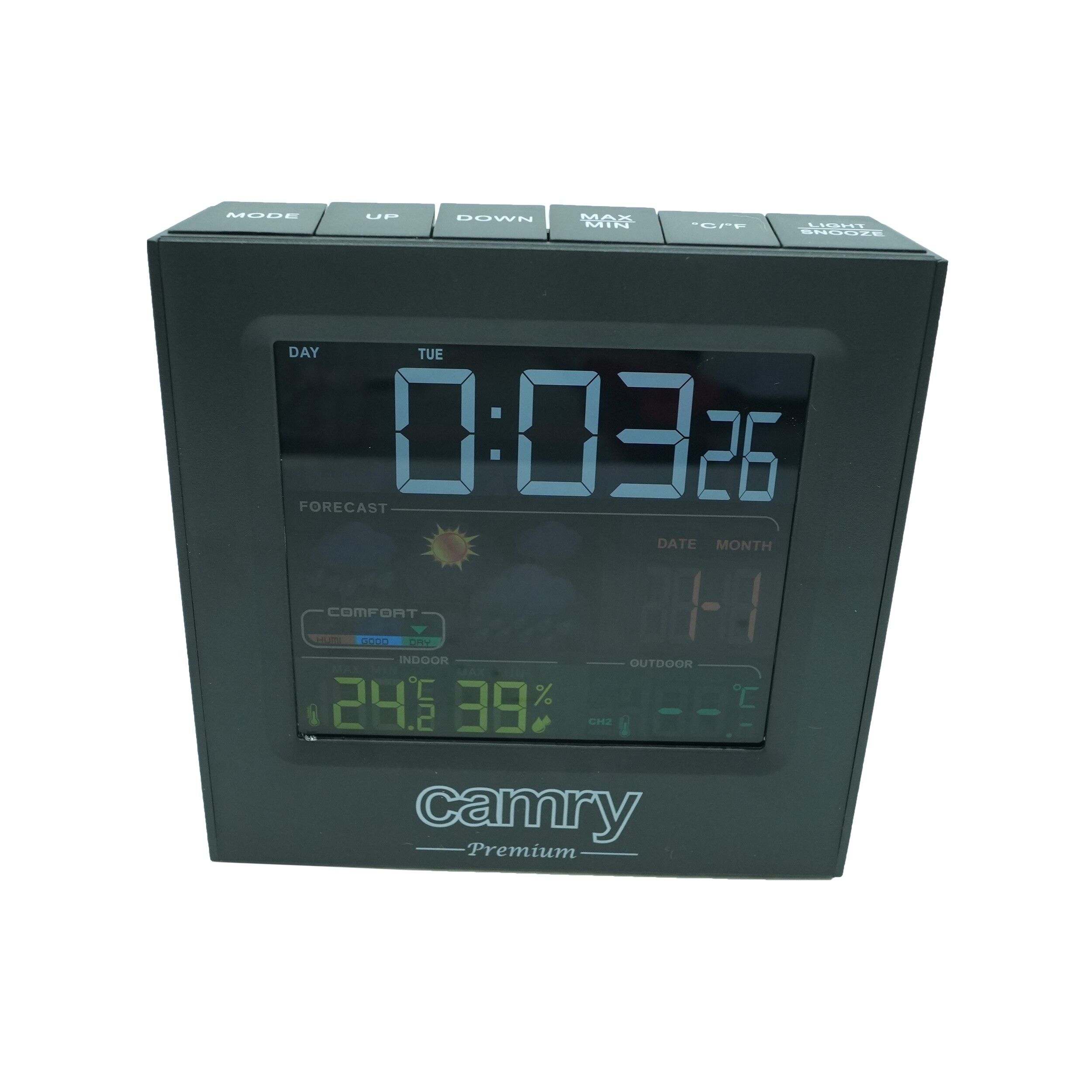 Statie meteo cu ceas, alarma si termometru, Camry CR 1166 - imagine 4