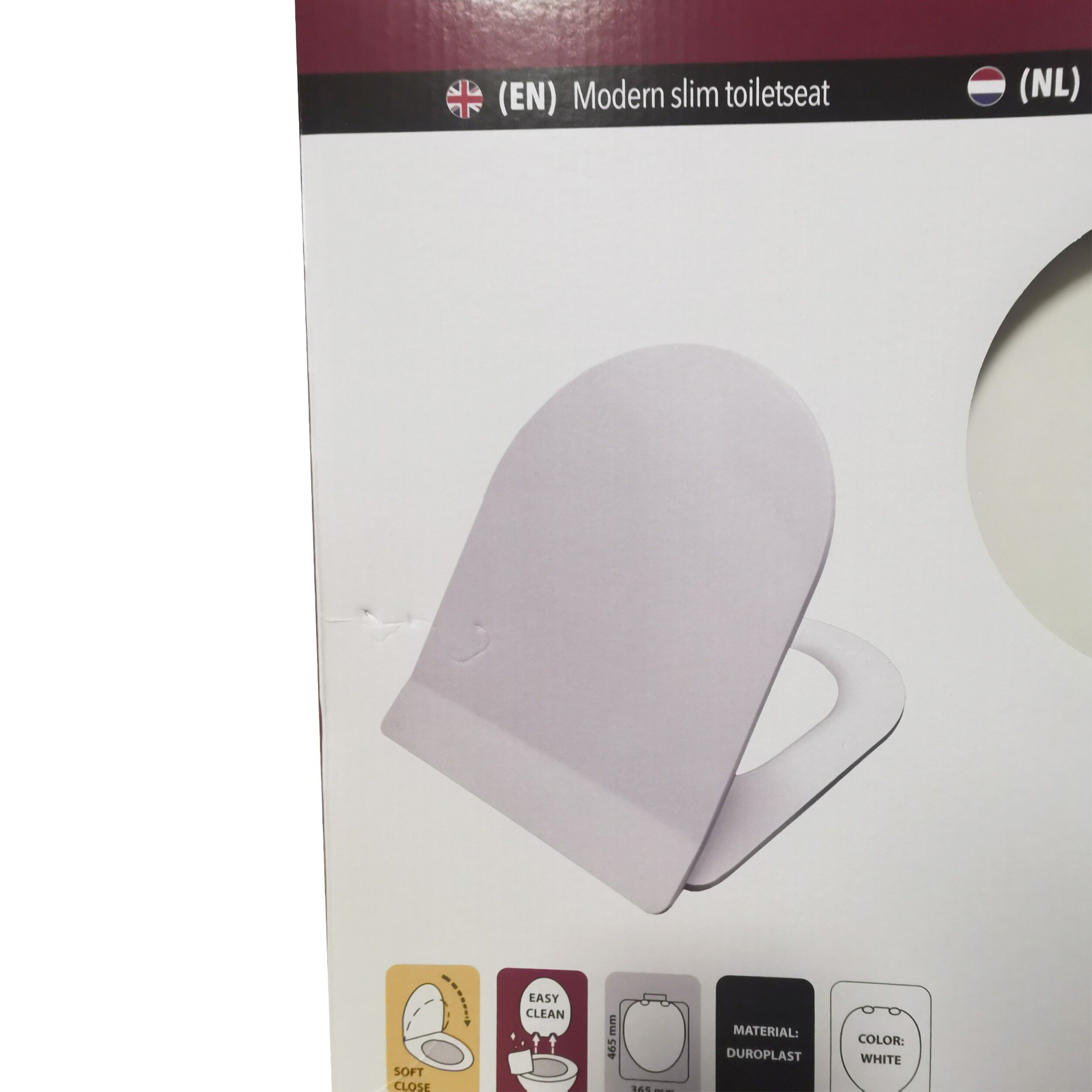 Capac pentru wc, universal, Dutch House, Soft Close, alb, 465x365, 02212 - imagine 3