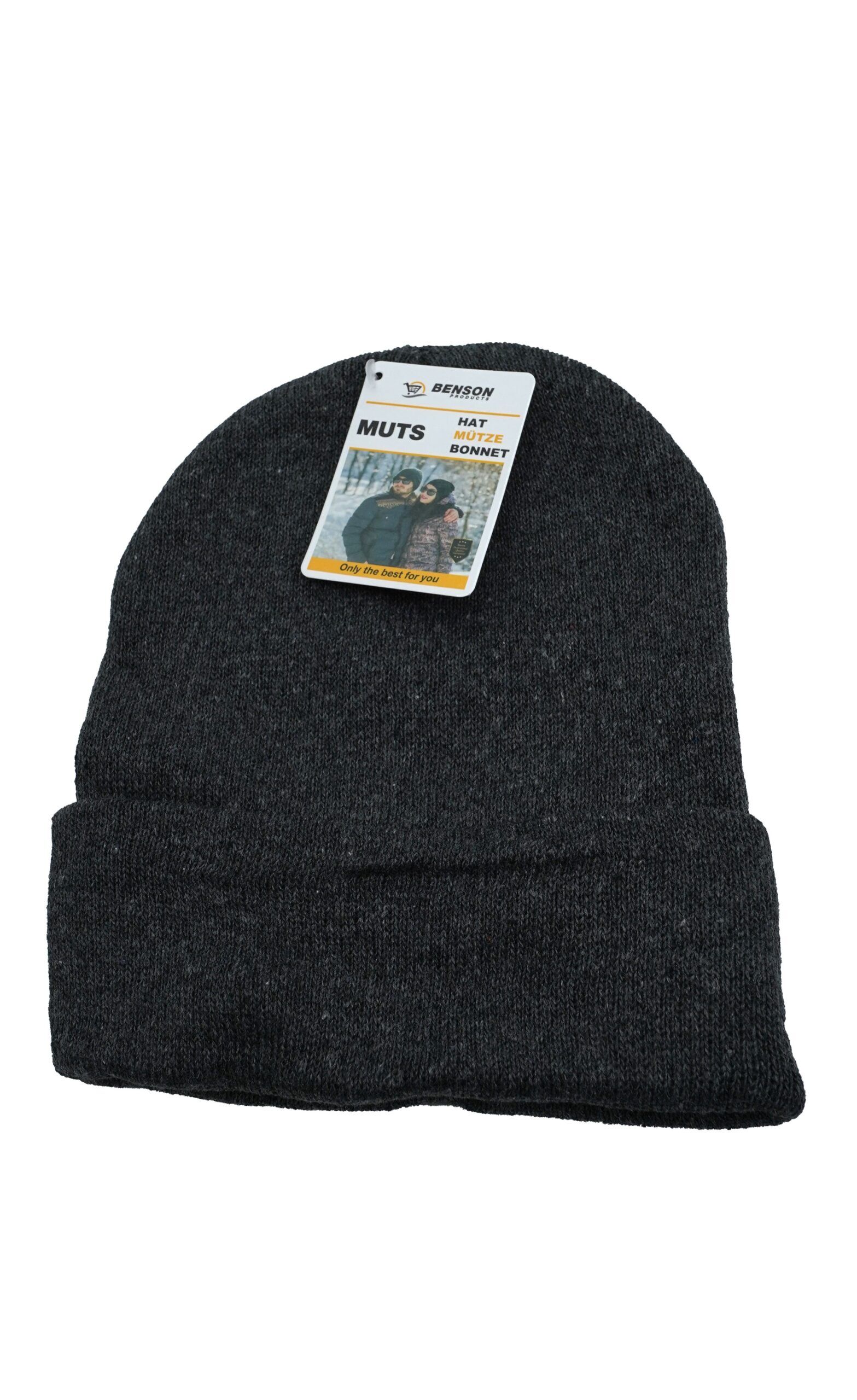 Caciula tricotata unisex, gri, Benson, 9914Gy