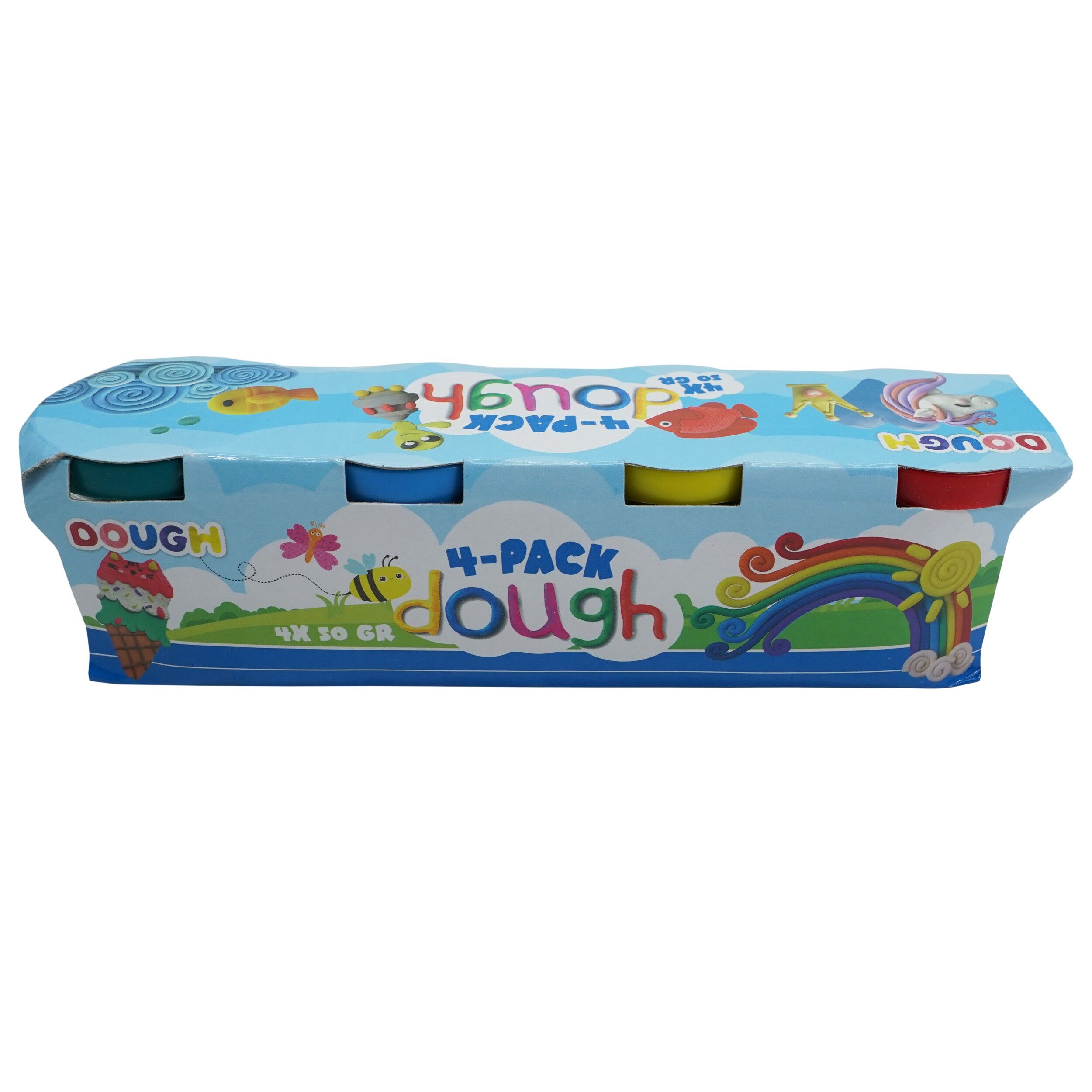 Plastilina moale Grafix Dough 4 culori, 77246
