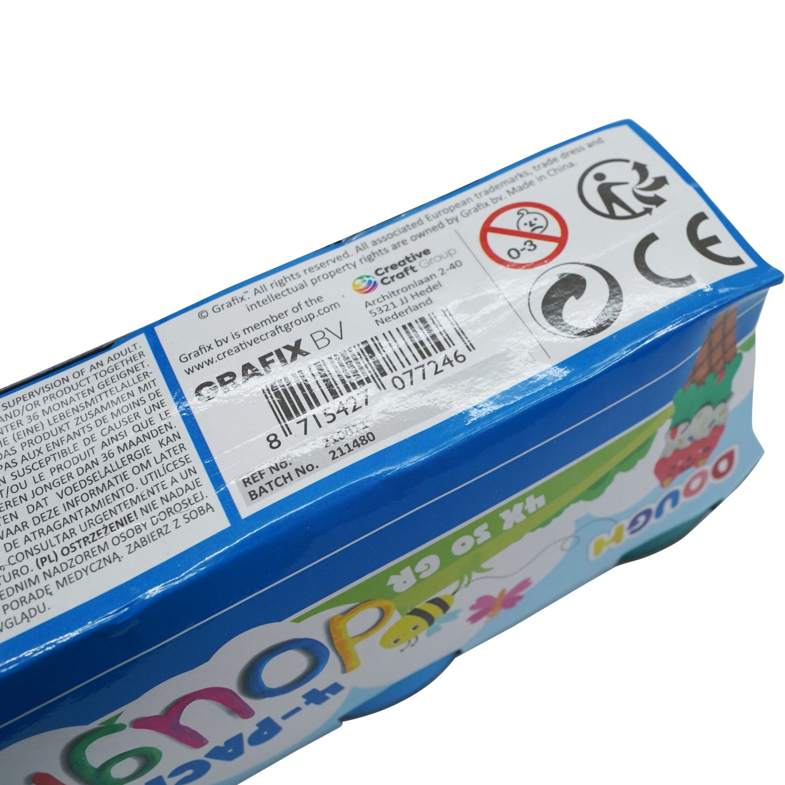 Plastilina moale Grafix Dough 4 culori, 77246 - imagine 2