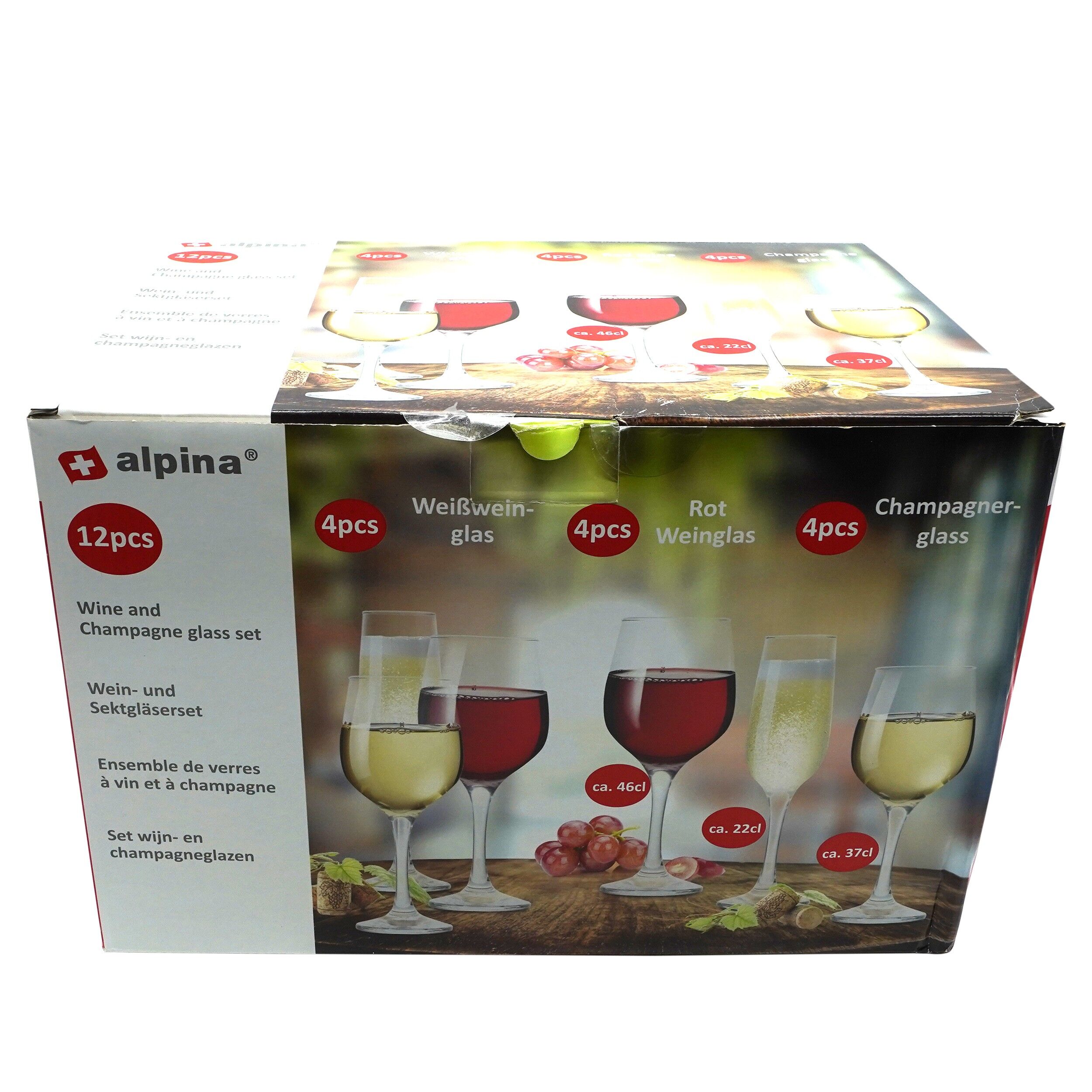Set 12 pahare, vin, sampanie, Alpina, 32386 - imagine 2