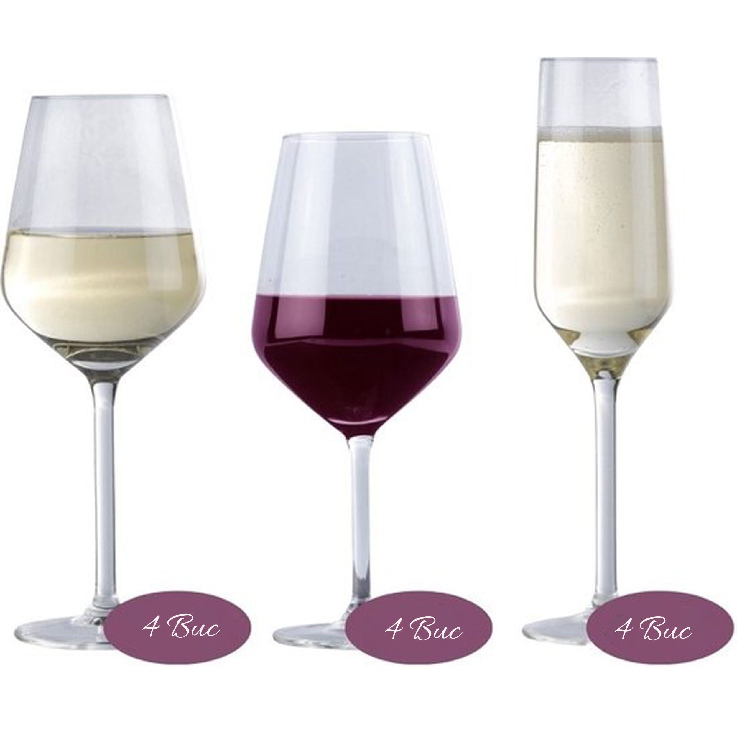 Set 12 pahare, vin, sampanie, Alpina, 32386 - imagine 4