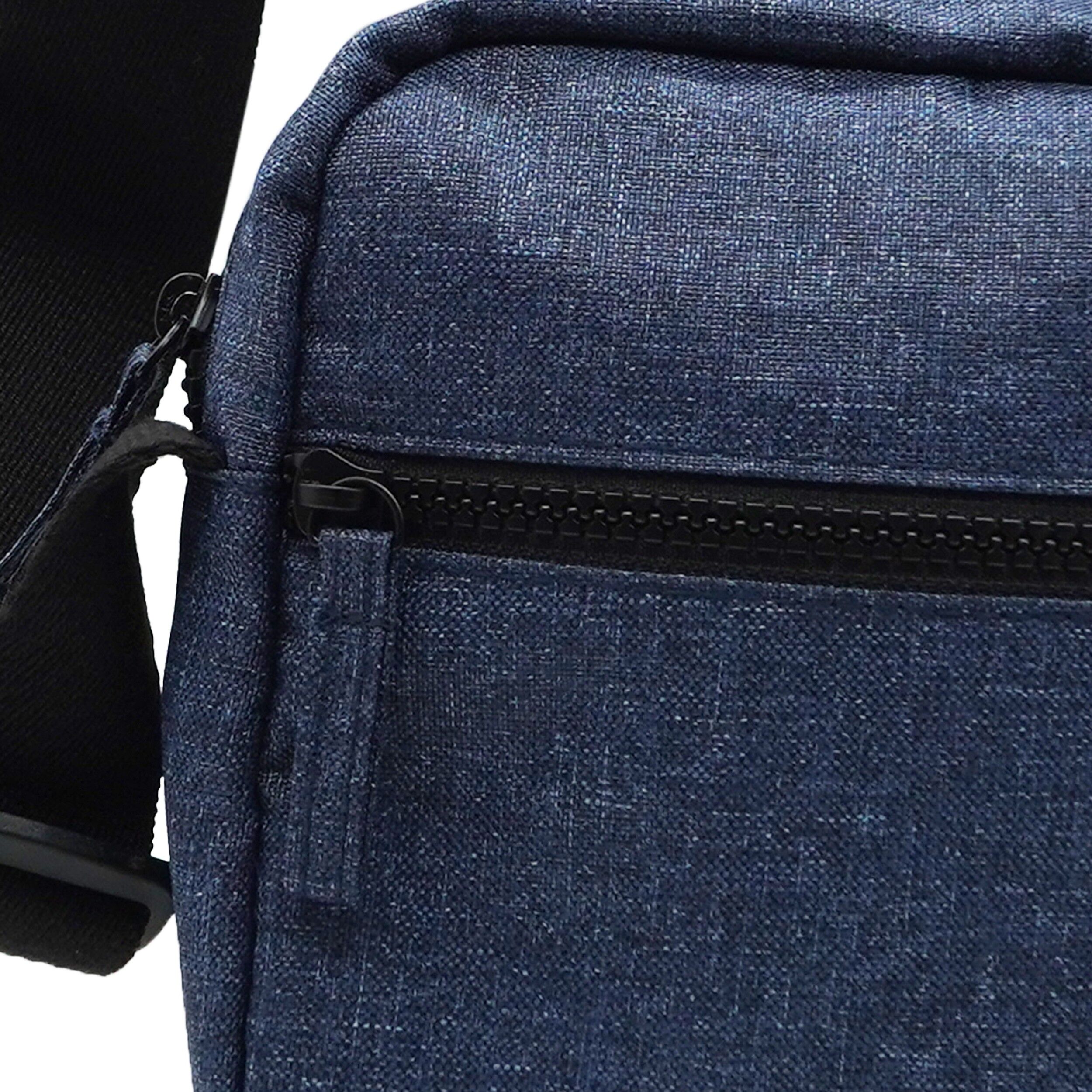 Geanta de umar I Love Eco, 17x21, albastru inchis, 94456 - imagine 2