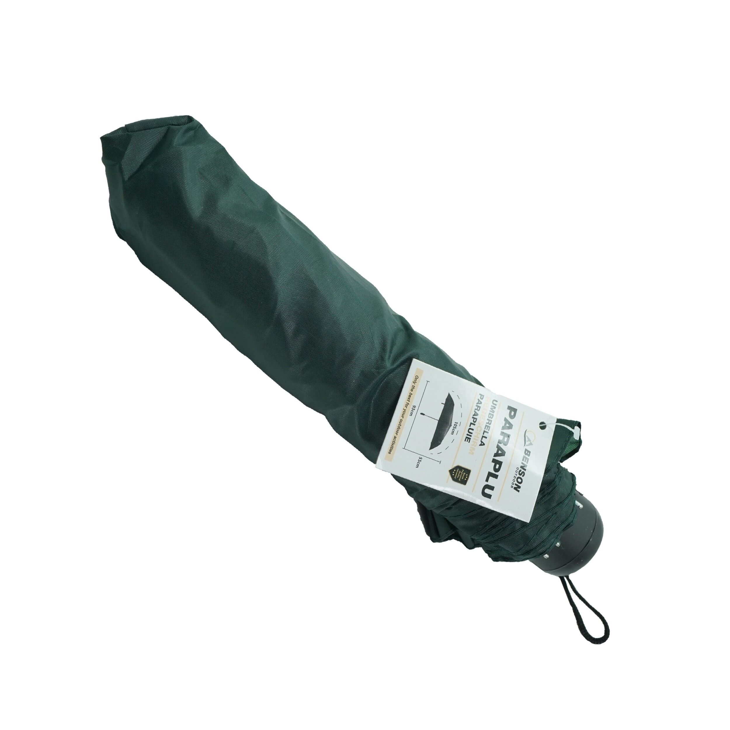 Umbrela manuala simpla, dark green, 105 cm, Paraplu Benson, 10393 - imagine 5