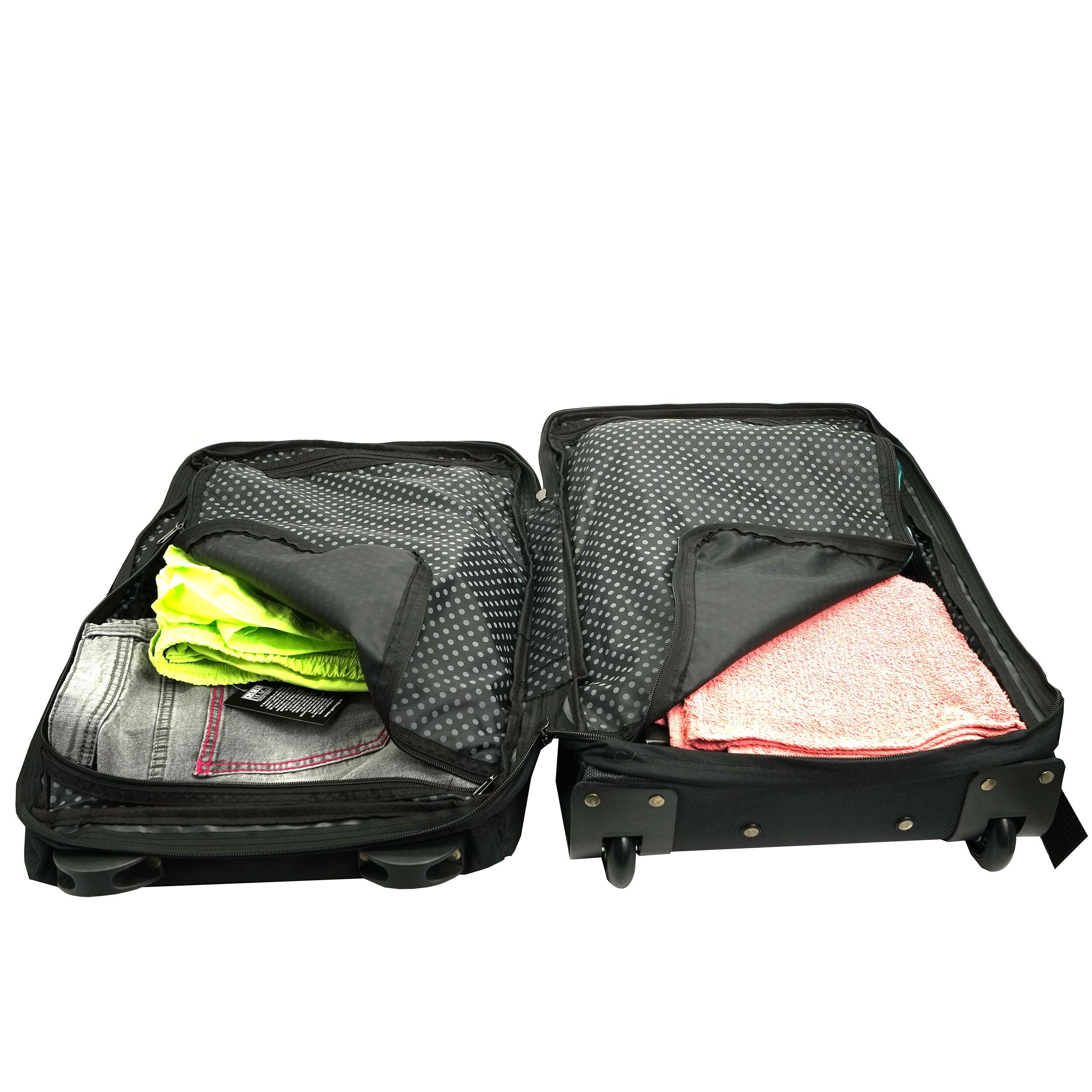 Trolly pentru calatorii din material, marimea L, negru, Princess Harlem, 67586 - imagine 3